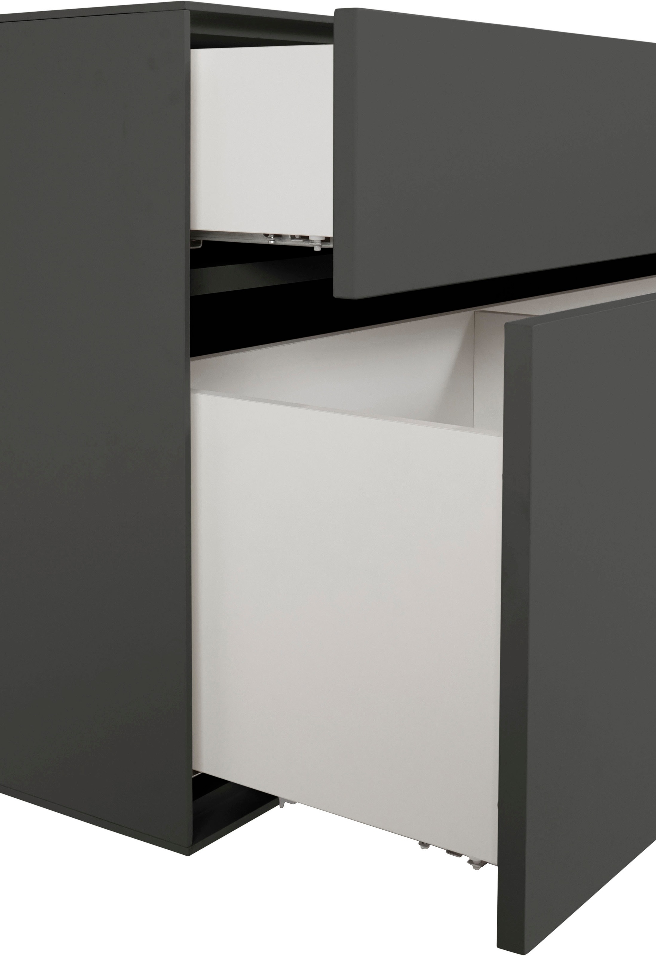 LeGer Home by Lena Gercke Lowboard »Essentials«, (2 St.), Breite: 224cm, MDF lackiert, Push-to-open-Funktion
