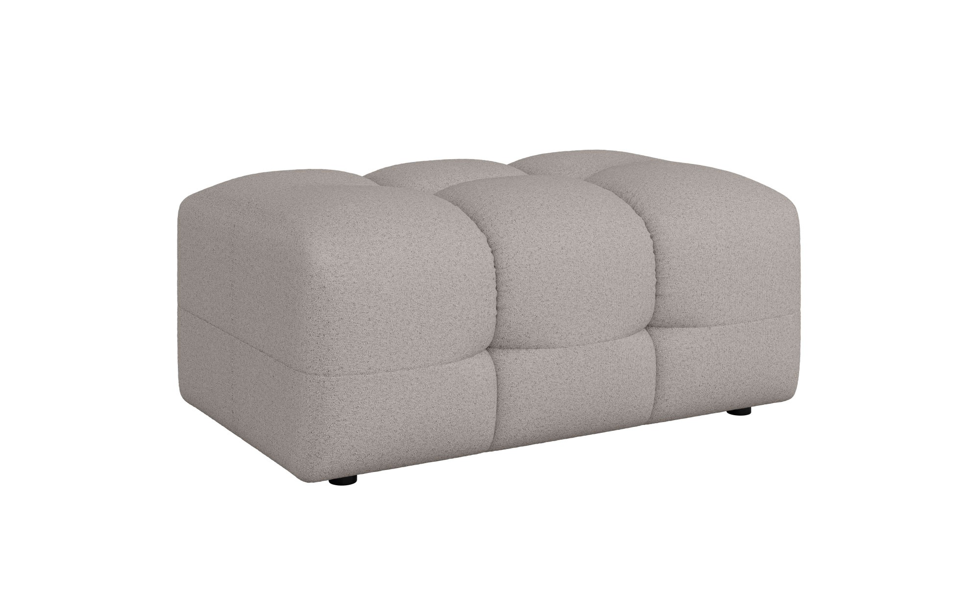 INOSIGN Polsterhocker »Manilla, trendige Steppung, passend zur Serie, B/T/H 100/68/45 cm«, mit Wellenunterfederung, in verschiedenen Materialien und Farben