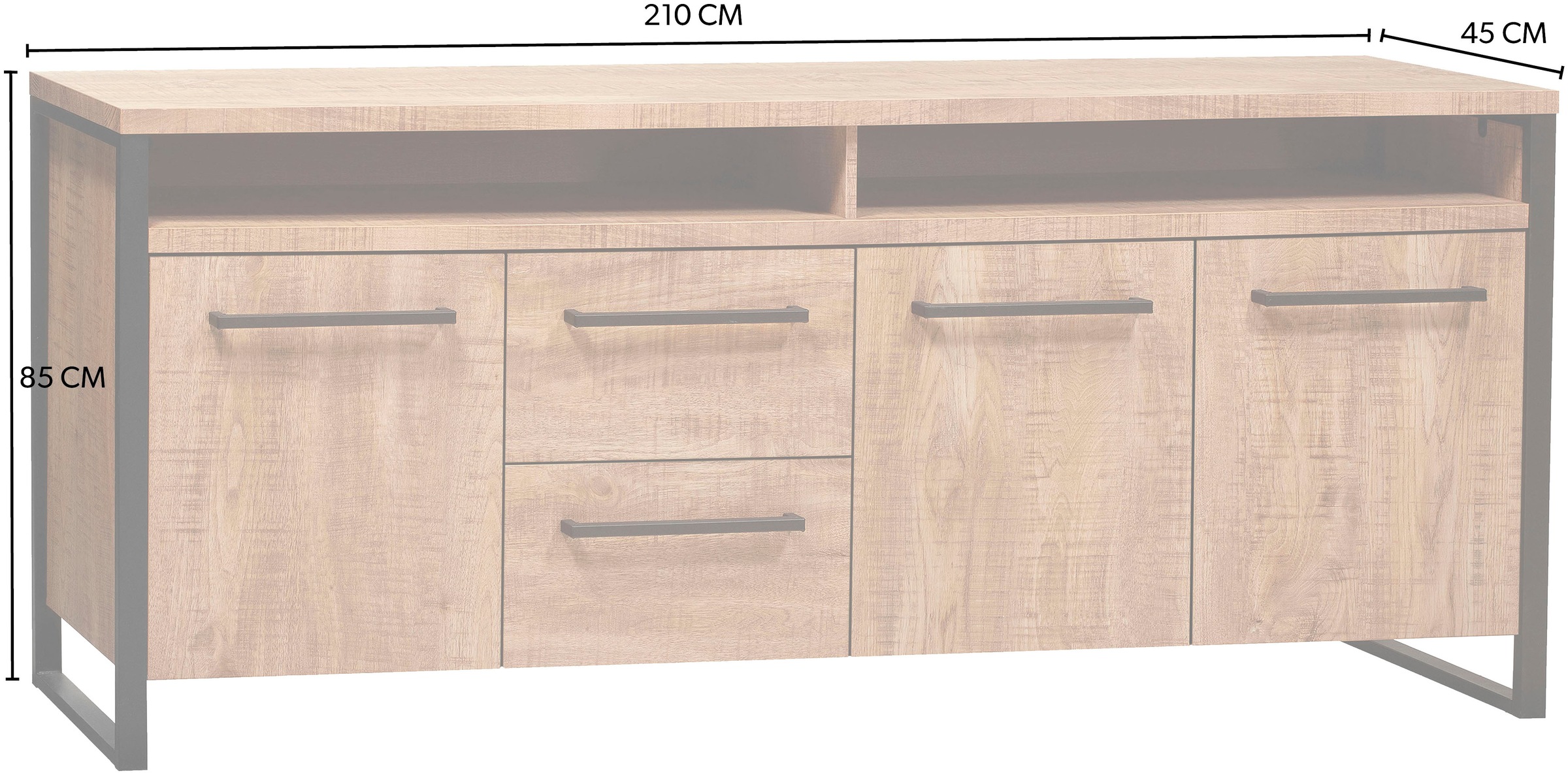 OMG Design Sideboard »Carriba«, in zwei Breiten, mit Soft-Close