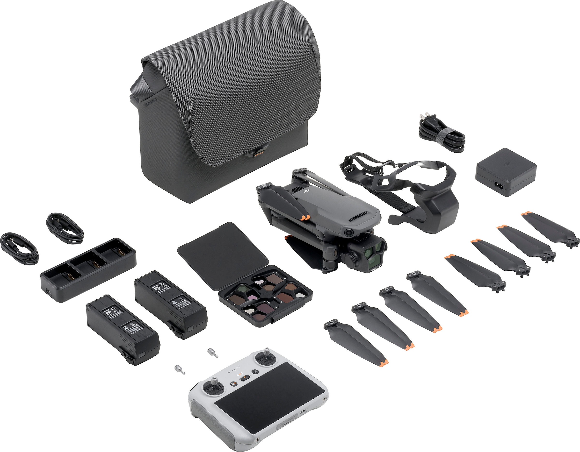 DJI Drohne »Mavic 3 Pro Fly More Combo (DJI RC)«, (DJI RC Fernsteuerung, 3 Akkus, Ladestation und Umhängetasche)