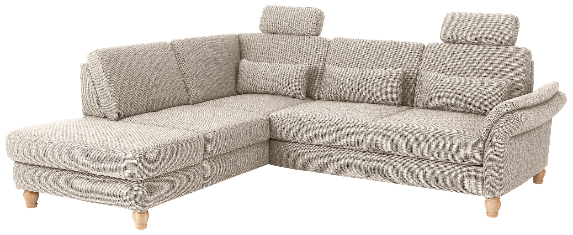 Home affaire Ecksofa »Palace L-Form«, incl. Sitztiefenverstellung, wahlweise mit Bettfunktion und Stauraum