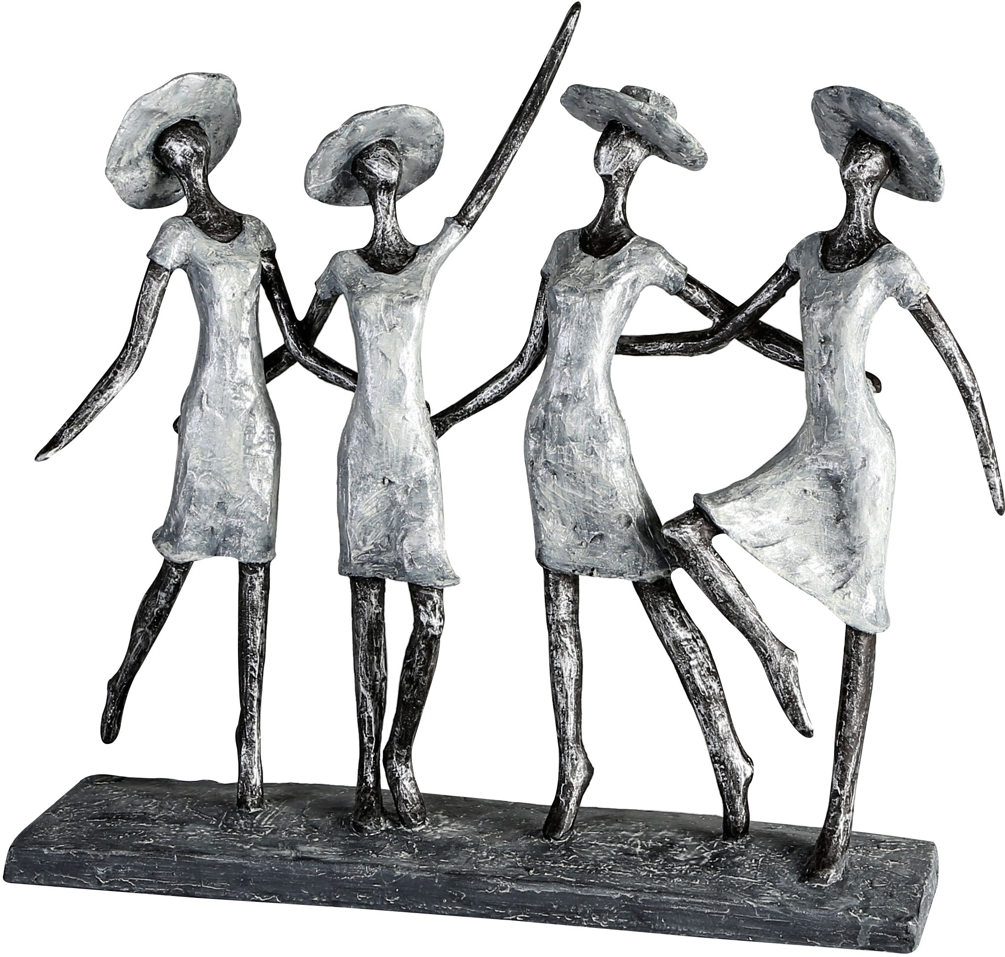 Casablanca by Dekoobjekt, 4 Gilde Ladys, 34, bequem antikfinish, Dekofigur antik Höhe Spruchanhänger, kaufen mit »Skulptur Wohnzimmer silber«