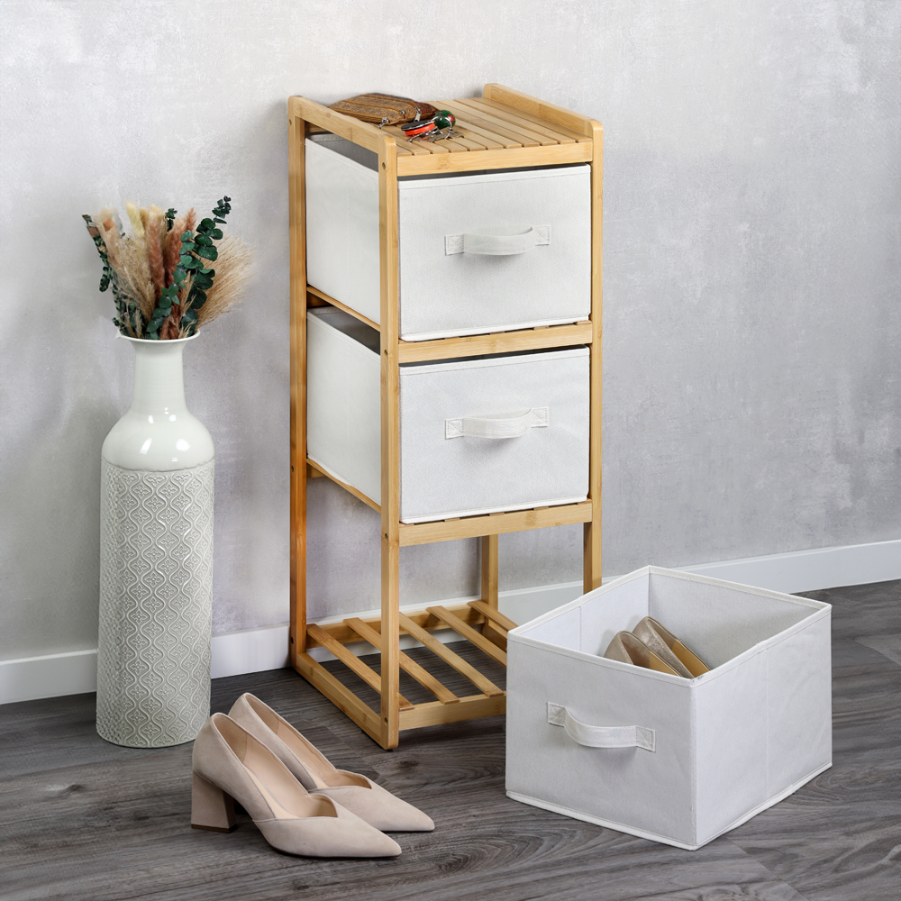 KESPER® Regal »Aufbewahrungsregal l mit 3 Boxen, Bambus, FSC« 1 Stk. tlg.