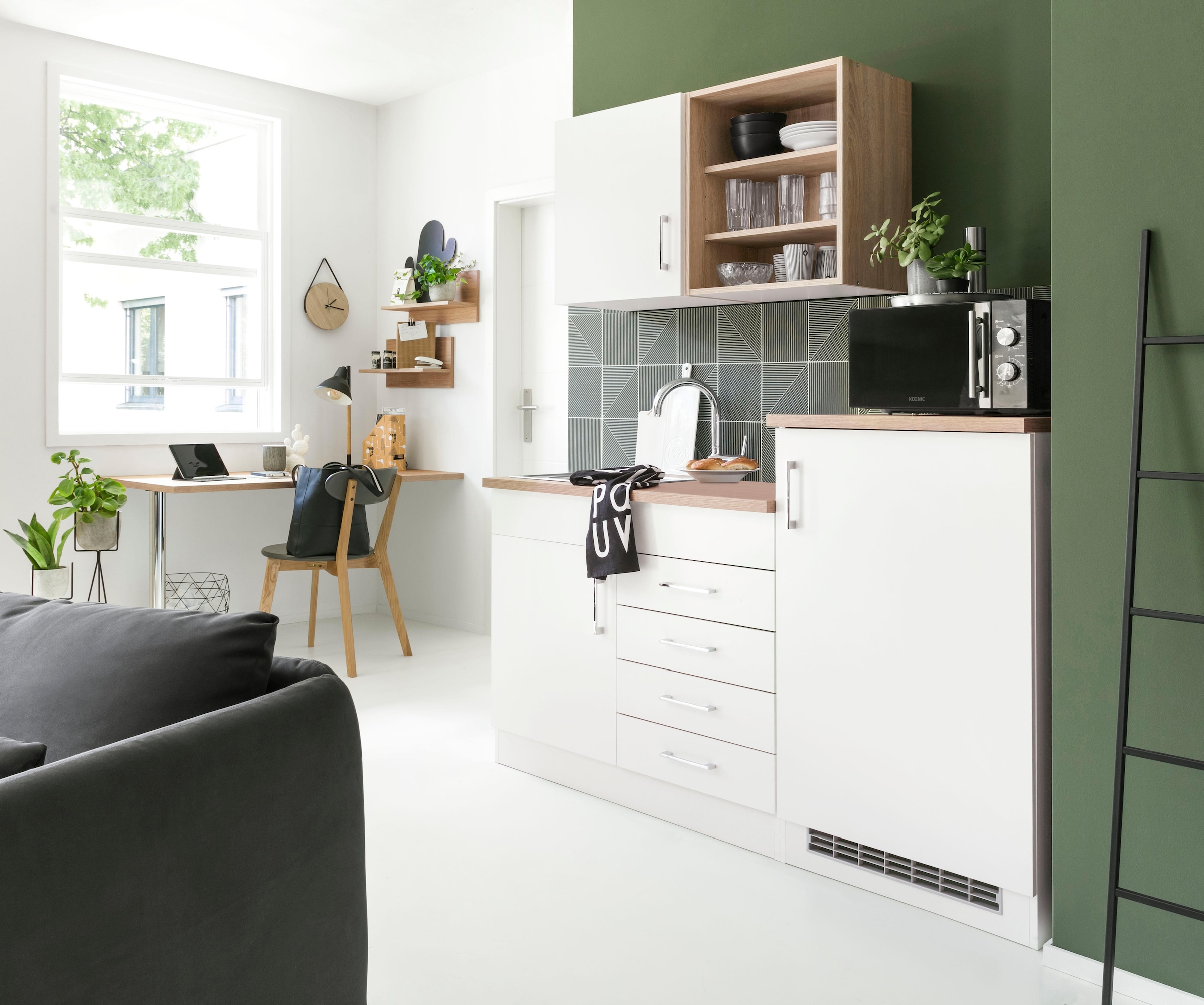 KOCHSTATION Pantryküche »KS-Mali« Breite 160 cm, mit E-Geräten