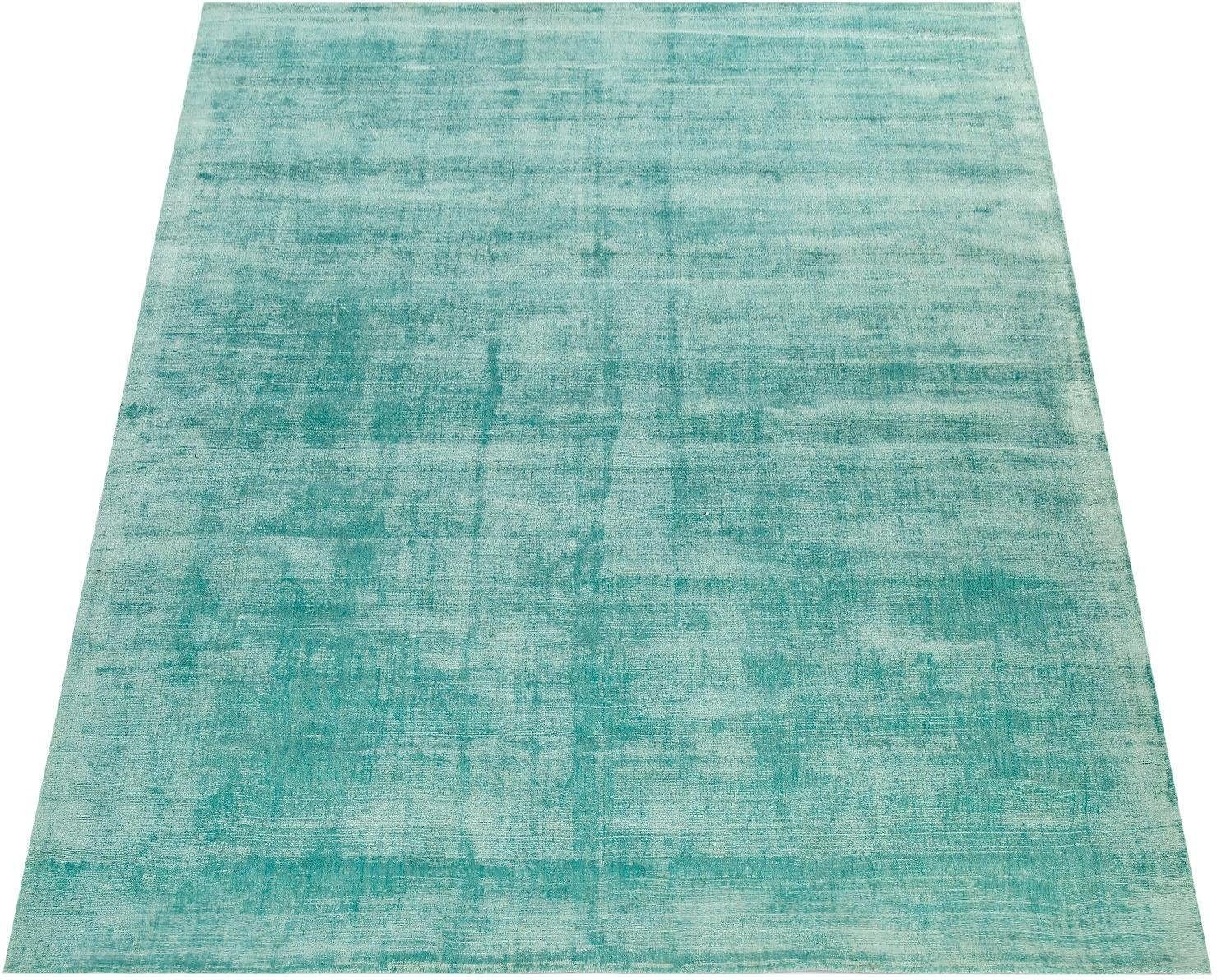 Paco Home Teppich »Glori 330« rechteckig 9 mm Höhe Handweb, Kurzflor, 100% Viskose, handgewebt, mit leichtem Schimmer