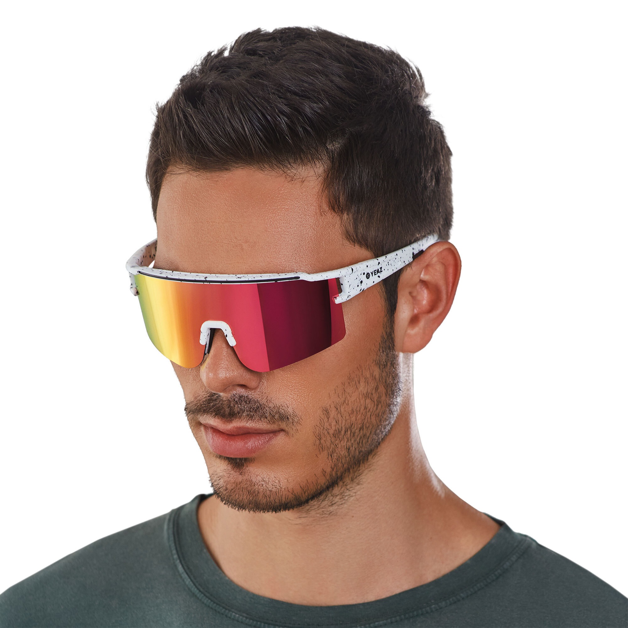 YEAZ Sportbrille »Sport-Sonnenbrille Weiß/Blau SUNTHRILL Set«