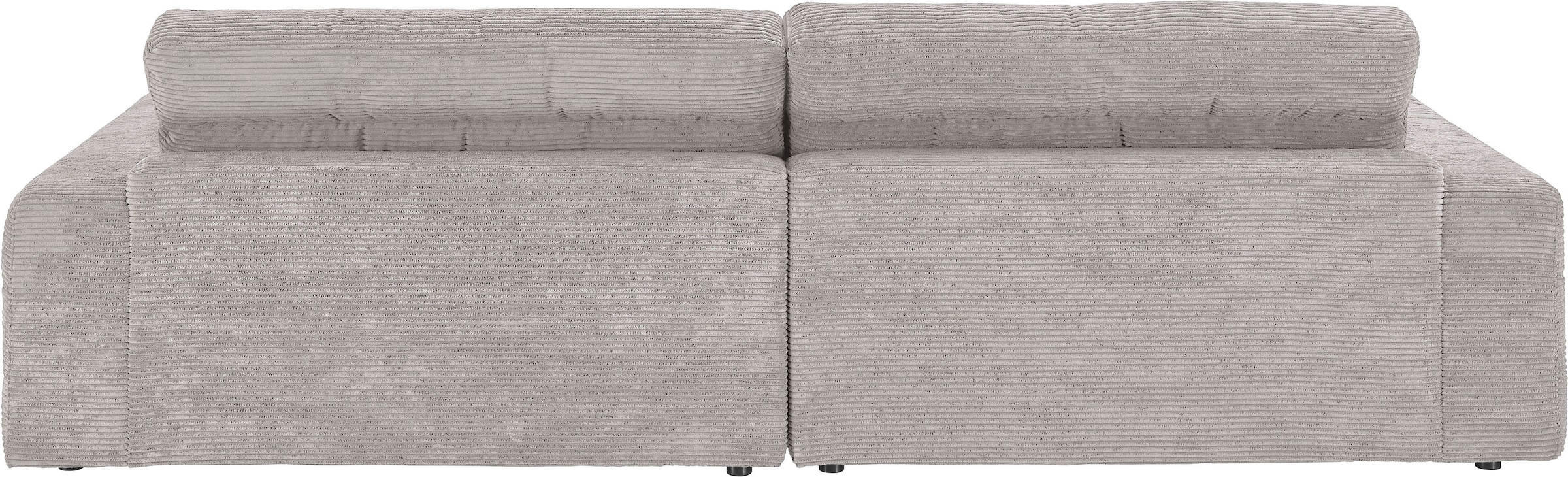 3C Candy Ecksofa »Stripes Mega-Sofa, bequem und komfortabel, L-Form«, Lose Rückenkissen, mit feiner Quersteppung, Cord-Bezug
