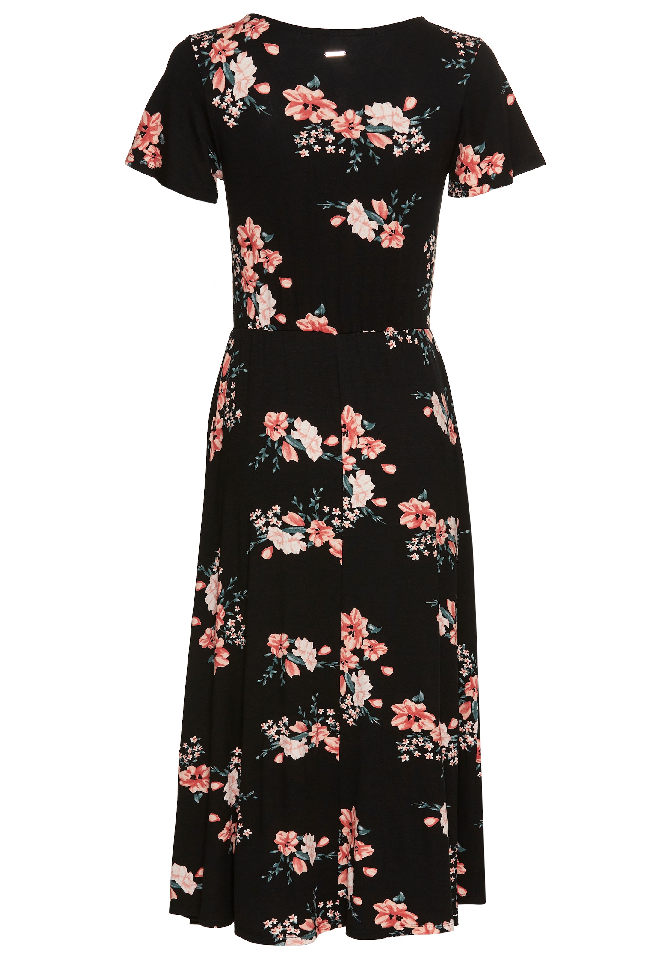 Laura Scott Sommerkleid, mit romantischem Blumendruck und Raffung, Midikleid - NEUE KOLLEKTION