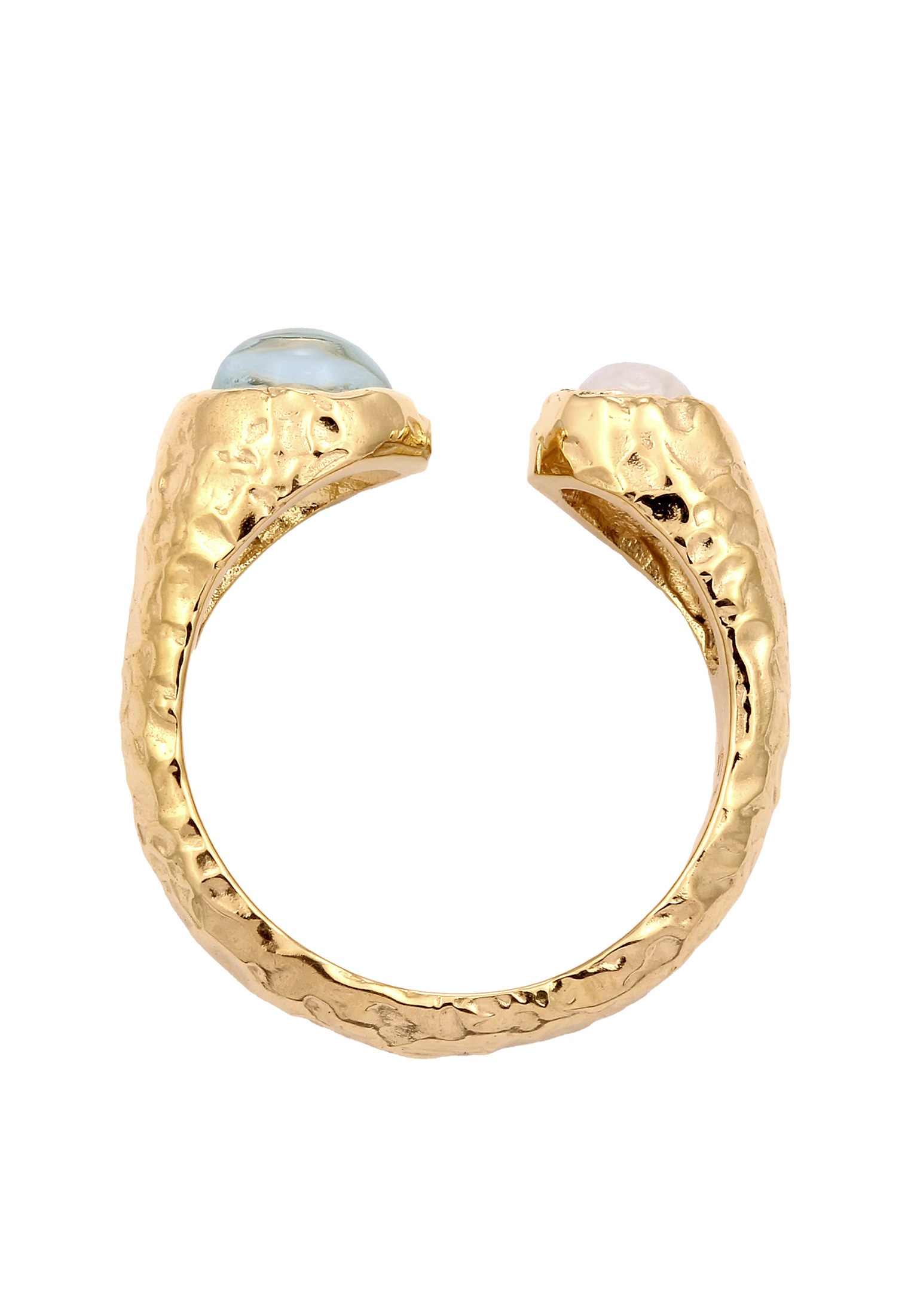 HAZE & GLORY Silberring »Ring Mondstein Aquamarin Hellblau 925 Sterling Silber«