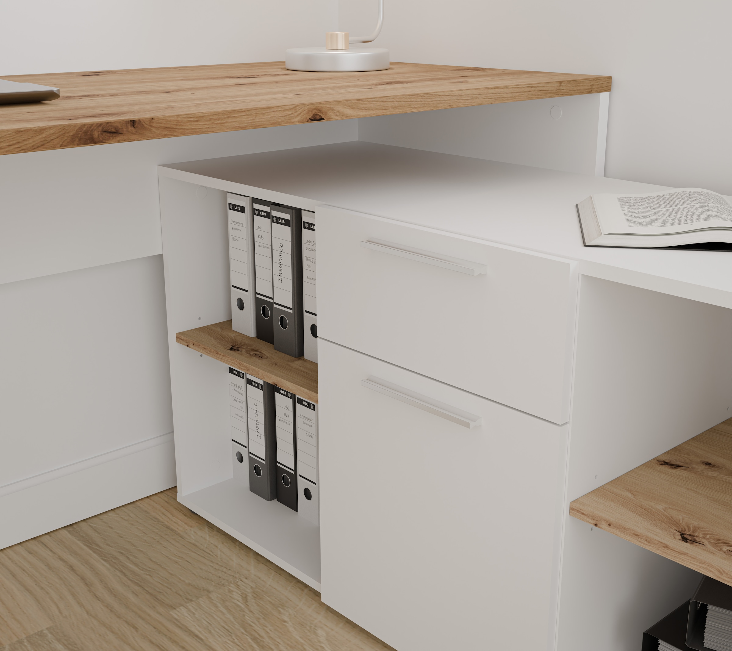 FORTE Eckschreibtisch »Contra Costa« B/H/T 160/73,5/128 cm, Über-Eck-Lösung