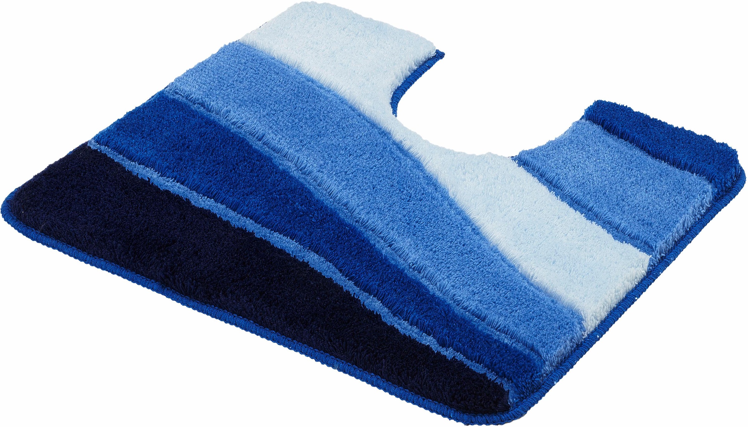 MEUSCH Badematte »Ocean«, rutschhemmend beschichtet, fußbodenheizungsgeeignet, Badteppich, Wellen Design, mit Farbverlauf, Hoch-Tief Effekt, waschbar