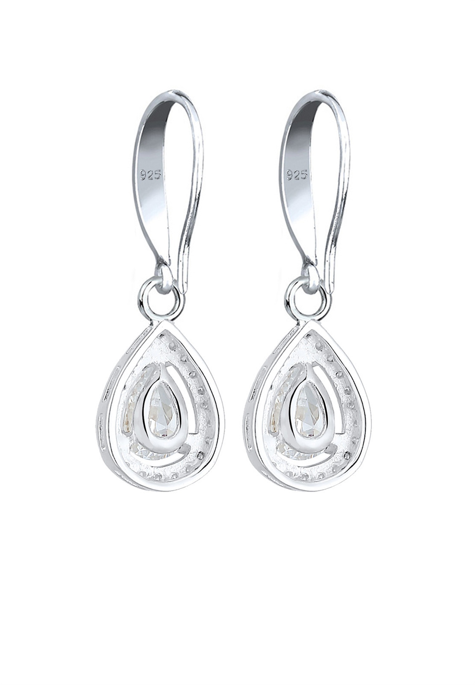 Elli Premium Paar Ohrhänger »Ohrringe Tropfen Drop Zirkonia 925 Sterling Silber«
