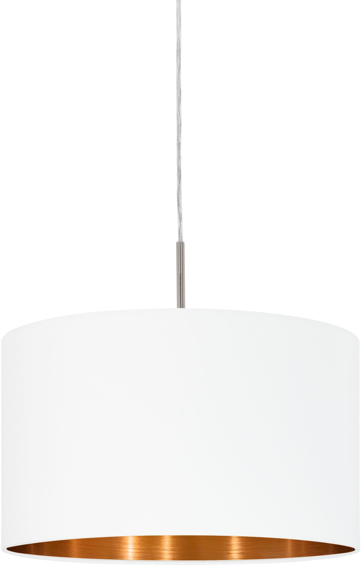 EGLO Hängeleuchte »PASTERI«, 1 flammig-flammig, weiß / Ø38 x H110 cm /  exkl. 1 x E27 (je max. 60W) / Lampe aus Stoff online kaufen | mit 3 Jahren  XXL Garantie