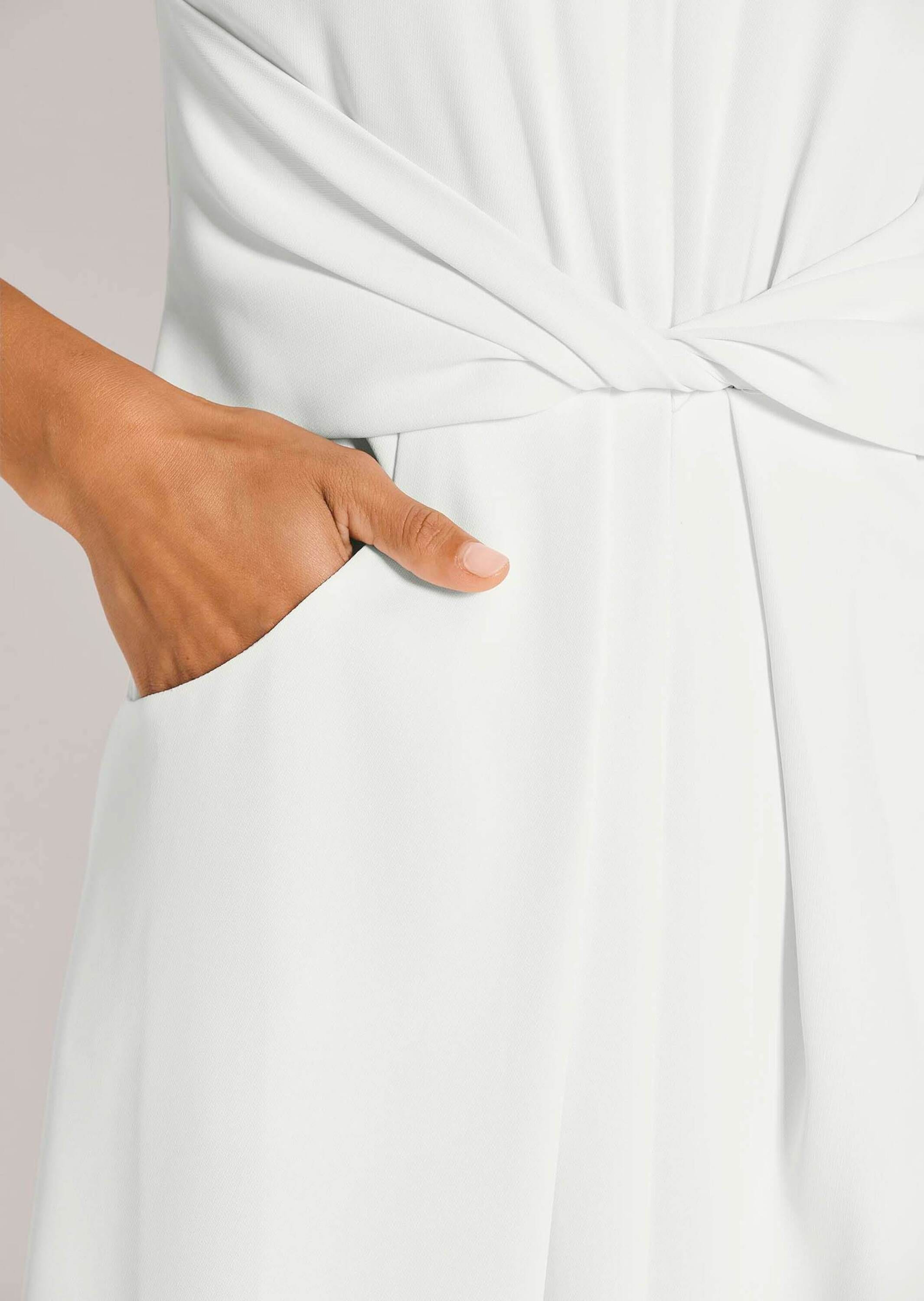 MADELEINE Sommerkleid »Jerseykleid Midikleid mit eleganter Drapierung« Eingrifftasche Kleid mit Tappierung in der Taillie im Vorderteil