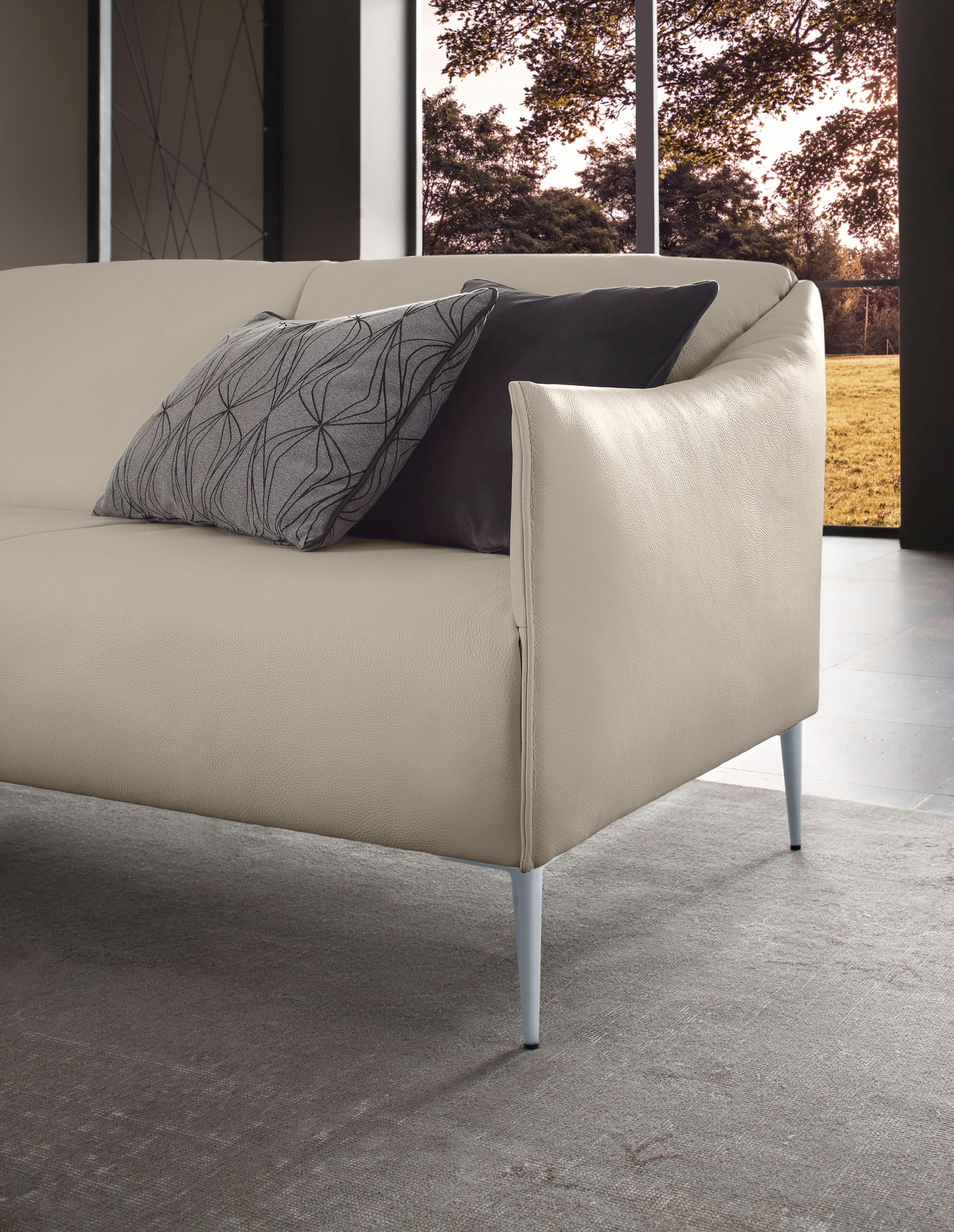 W.SCHILLIG 2,5-Sitzer »sally« mit Metallfüßen in Silber matt, Breite 174 cm