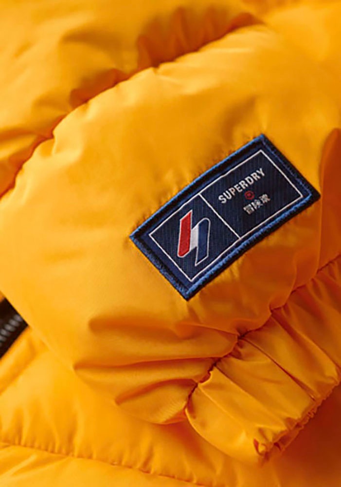 Superdry Steppjacke »HOODED SPORTS PUFFR JACKET«, mit Kapuze, mit kontrastfarbener Stickerei
