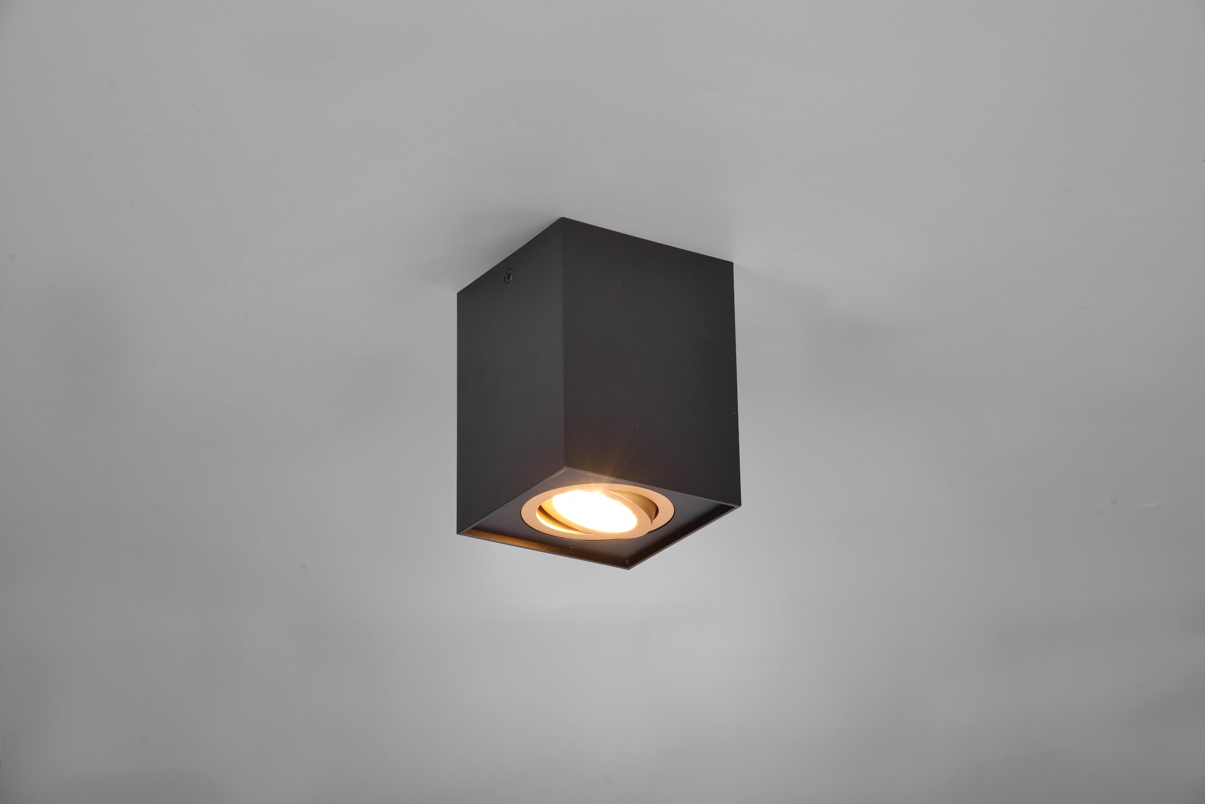 TRIO Leuchten Deckenleuchte »BISCUIT, Deckenstrahler exkl 1xGU10 max 35W Lichtkegel schwenkbar«, 1 flammig, Leuchtmittel GU10 | Leuchtmittel wechselbar, GU10 Strahler einflammig Leuchtmittel wechselbar Aufbauspot Flur Küche