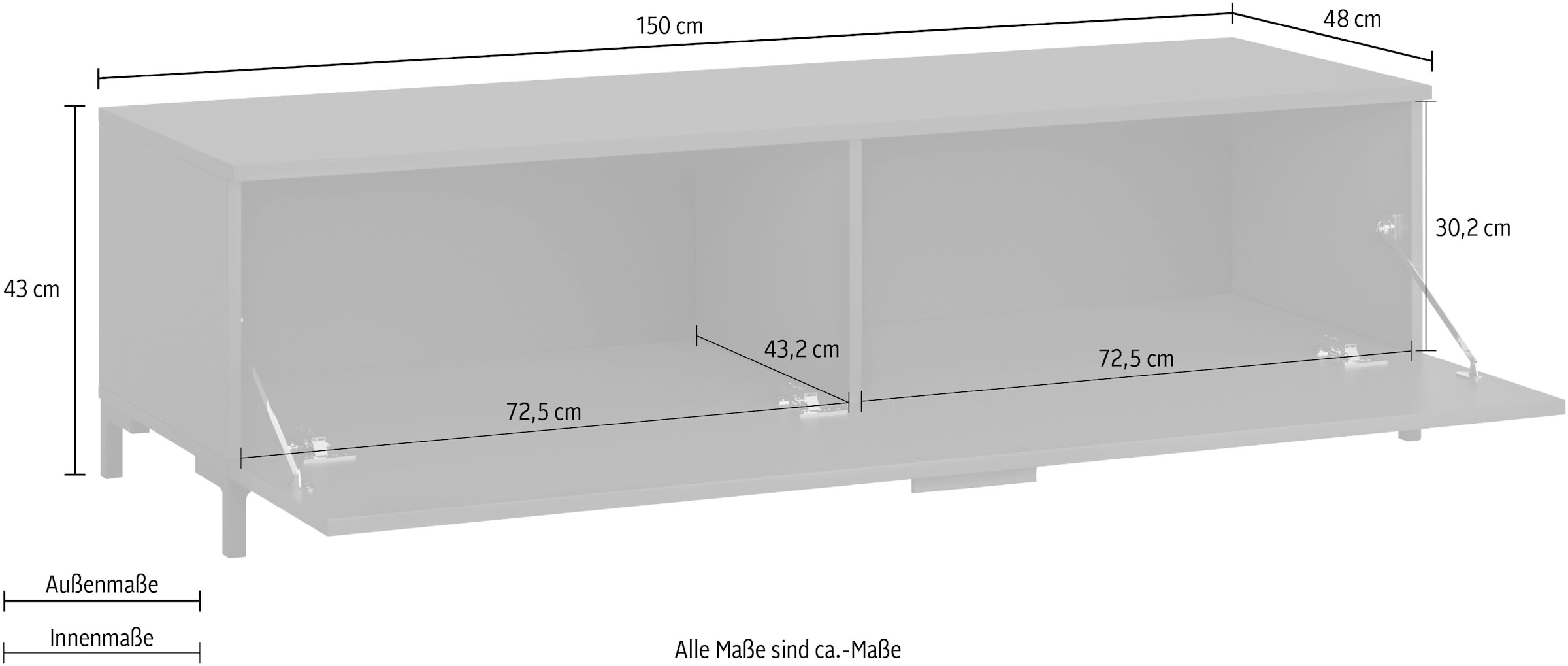 INOSIGN Lowboard »Alternative«, Breite 150 cm