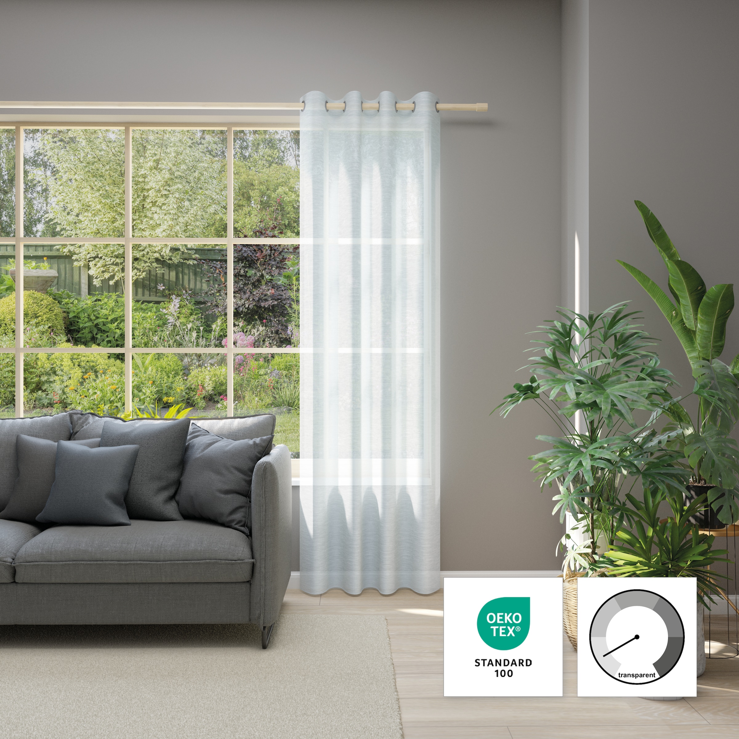 Neutex for you! Vorhang »Allure« Ösen 1 Stk. tlg. Ösenschal mit Metallösen, Breite 140 cm, nach Maß