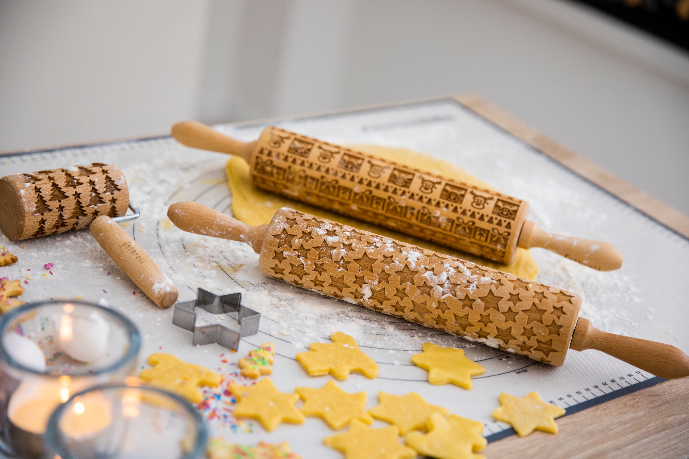 folkroll Teigroller »3D-Motiv-Teigrolle« Christmas Joy