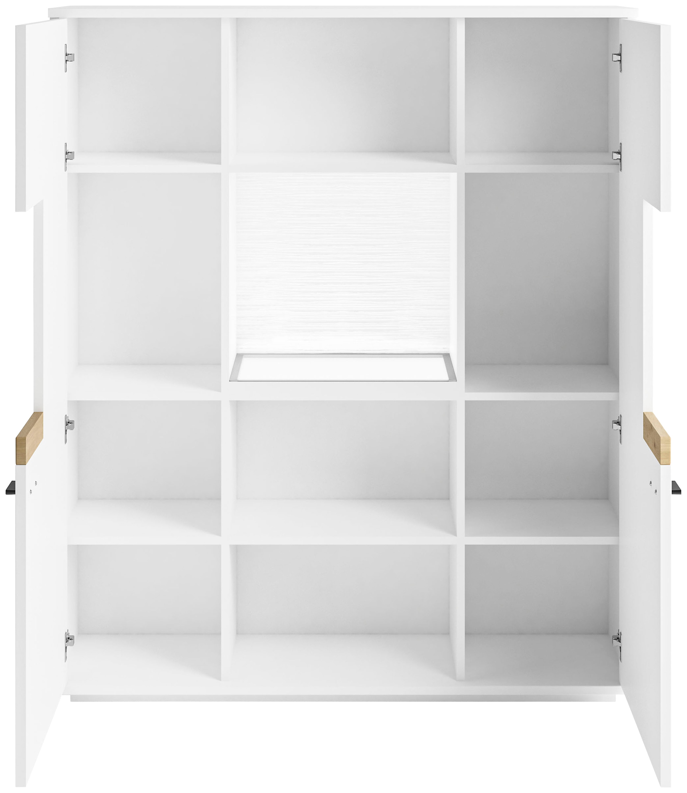 set one by Musterring Highboard »Lancaster« In 2 Farben erhältlich, Bügelgriff in grau, Breite 120cm