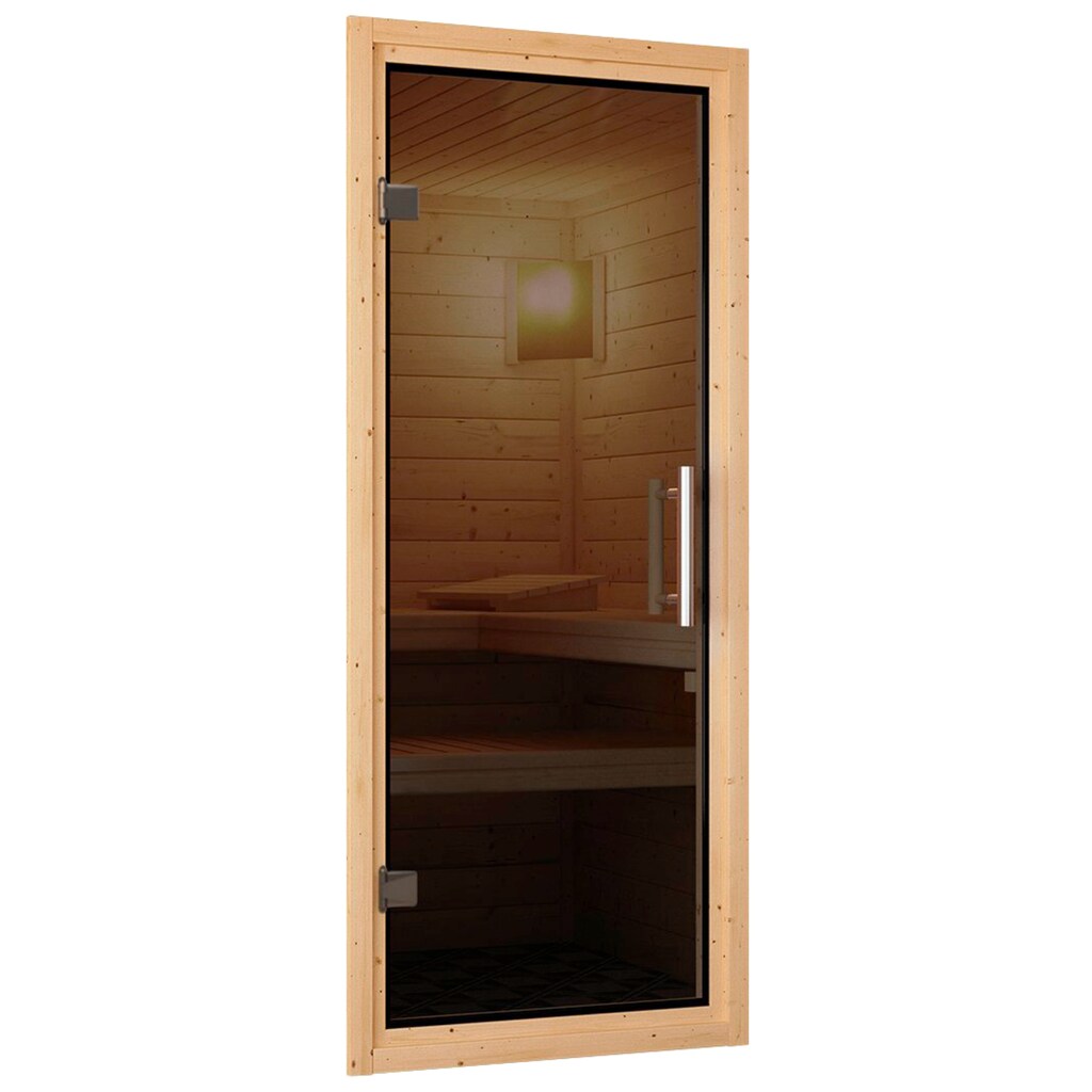 Karibu Sauna »Romina«, (Set), 9-kW-Ofen mit externer Steuerung