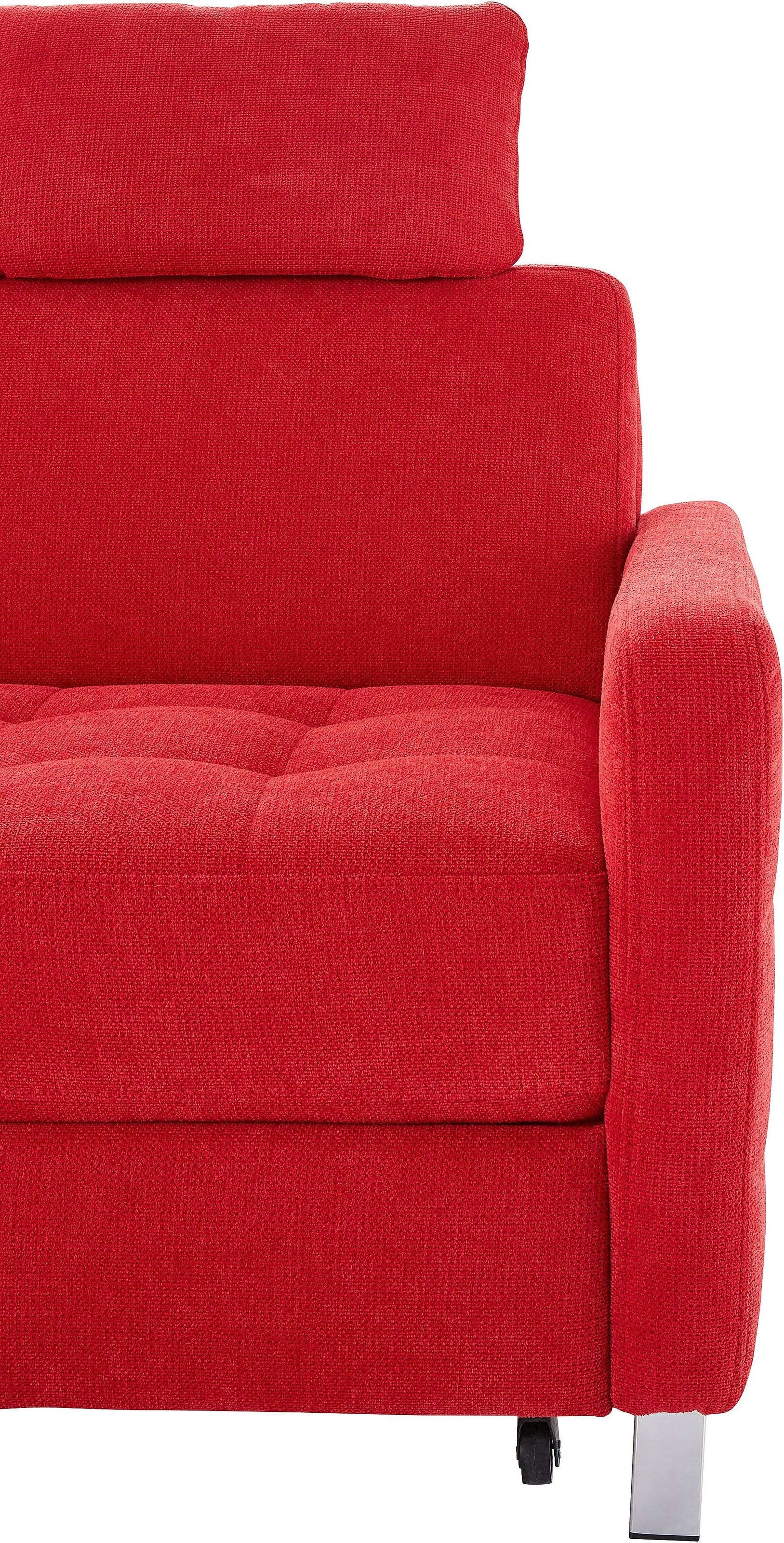 sit&more Ecksofa »Pablo L-Form«, wahlweise mit Bettfunktion