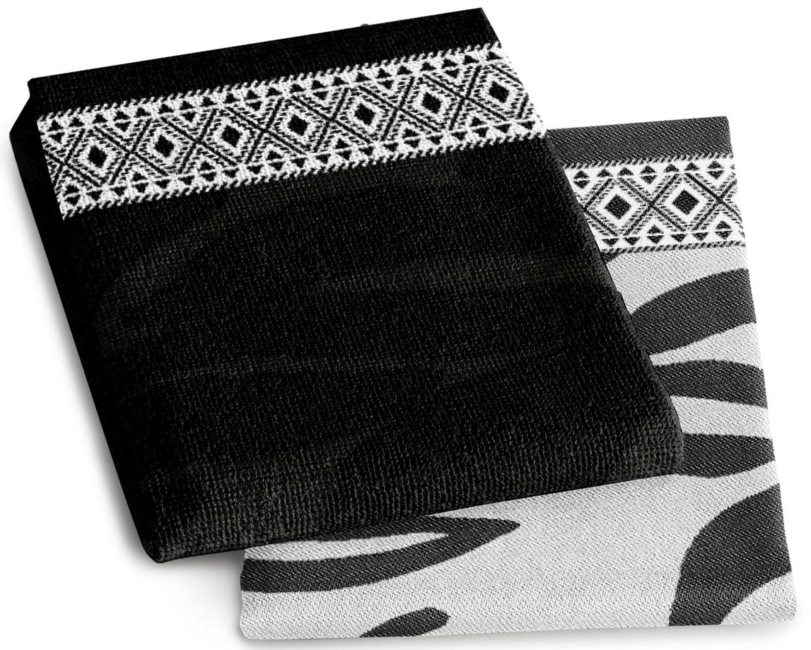 DDDDD Geschirrtuch »DDDDD Küchentuch Africa 50 x 55 Schwarz (6er-Pack)« schnell trocknend, 100% Baumwolle