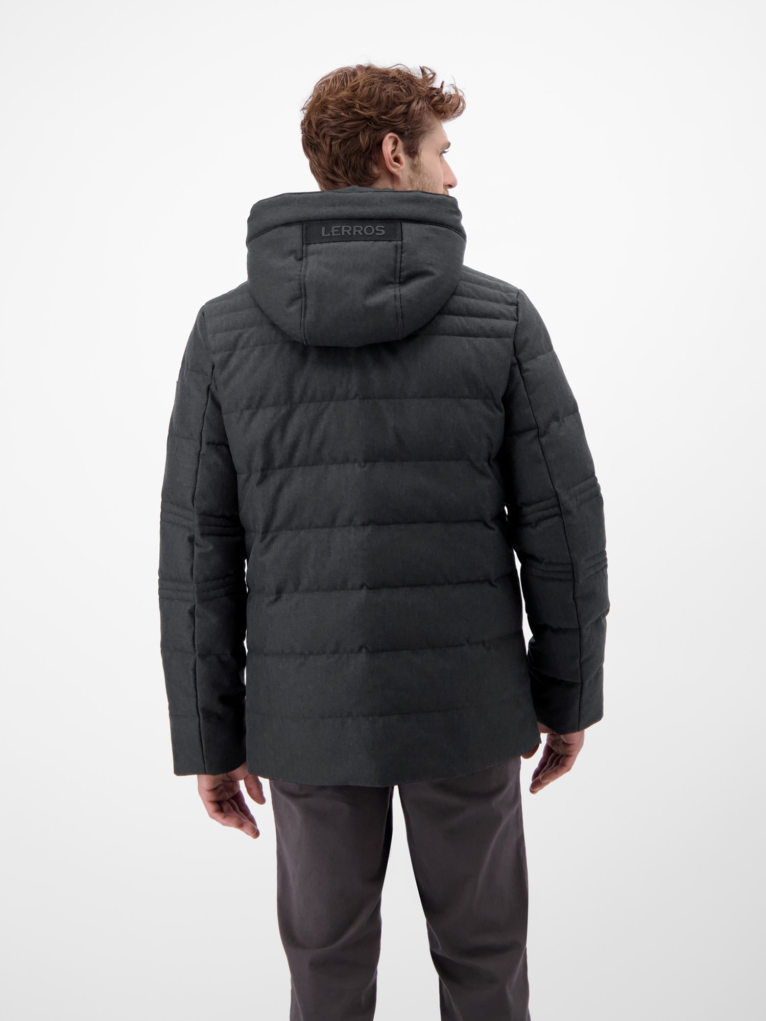 LERROS Outdoorjacke »Herren Fieldjacket in Woll-Optik« mit Kapuze