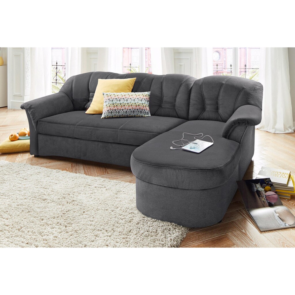 DOMO collection Ecksofa »Elva«, wahlweise mit Bettfunktion und Federkern