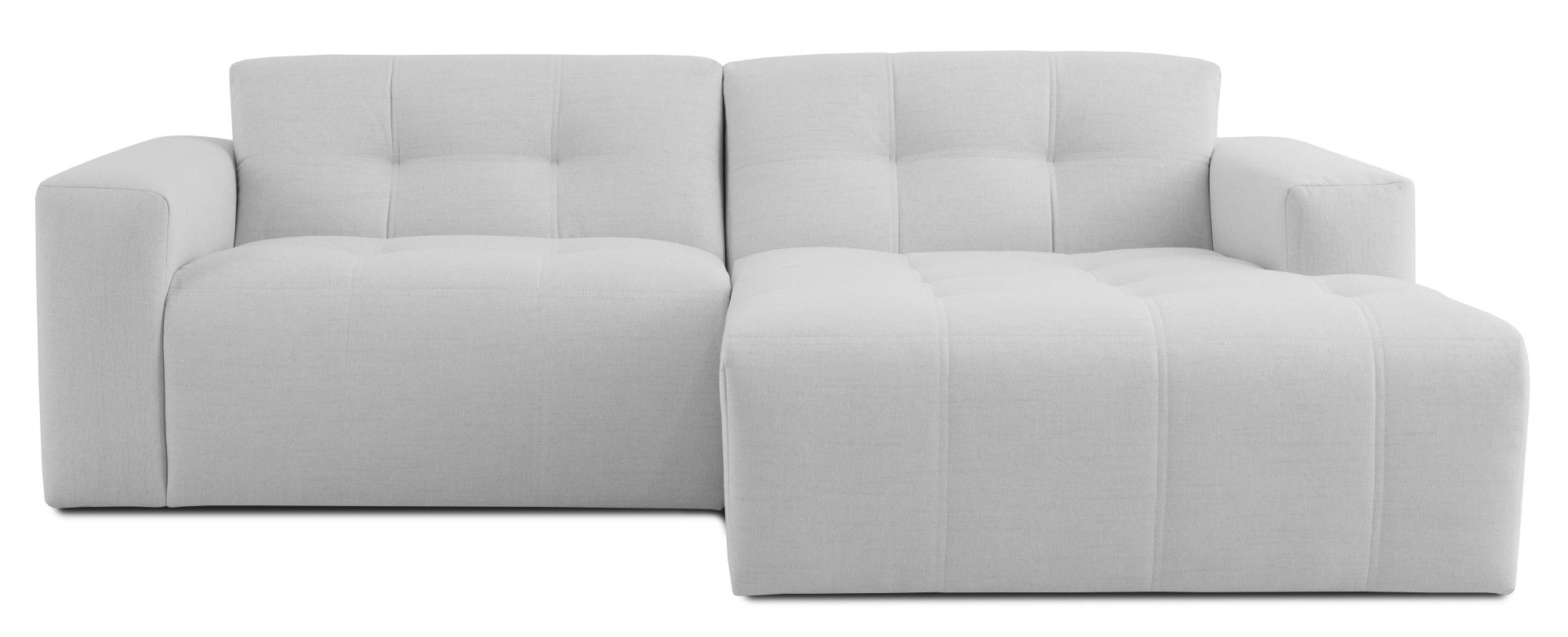 OTTO home Ecksofa »Tapley« Breite 221 cm,Boucle, Struktur fein, mit Knopfsteppung, bodentief