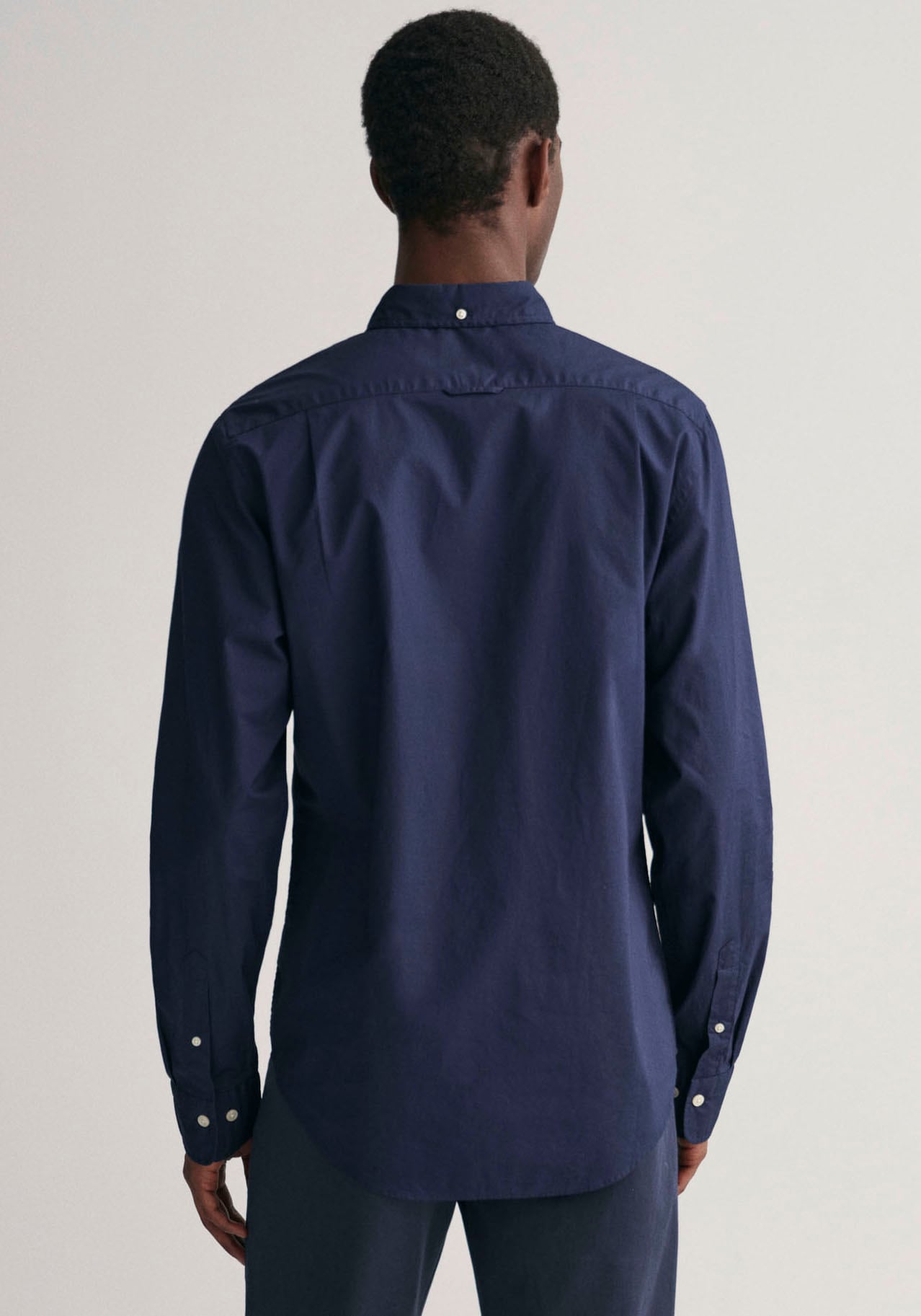Gant Logostickerei Langarmhemd »Popline klassischer auf Brust Slim Fit«, der mit ♕ bei Hemd