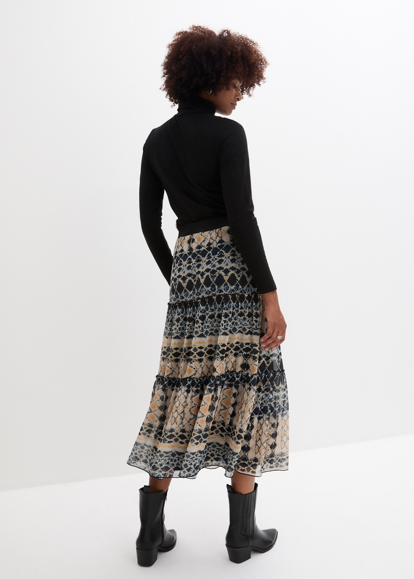 bonprix Stufenrock »Stufenrock« Stufenrock, mit grafischem Muster