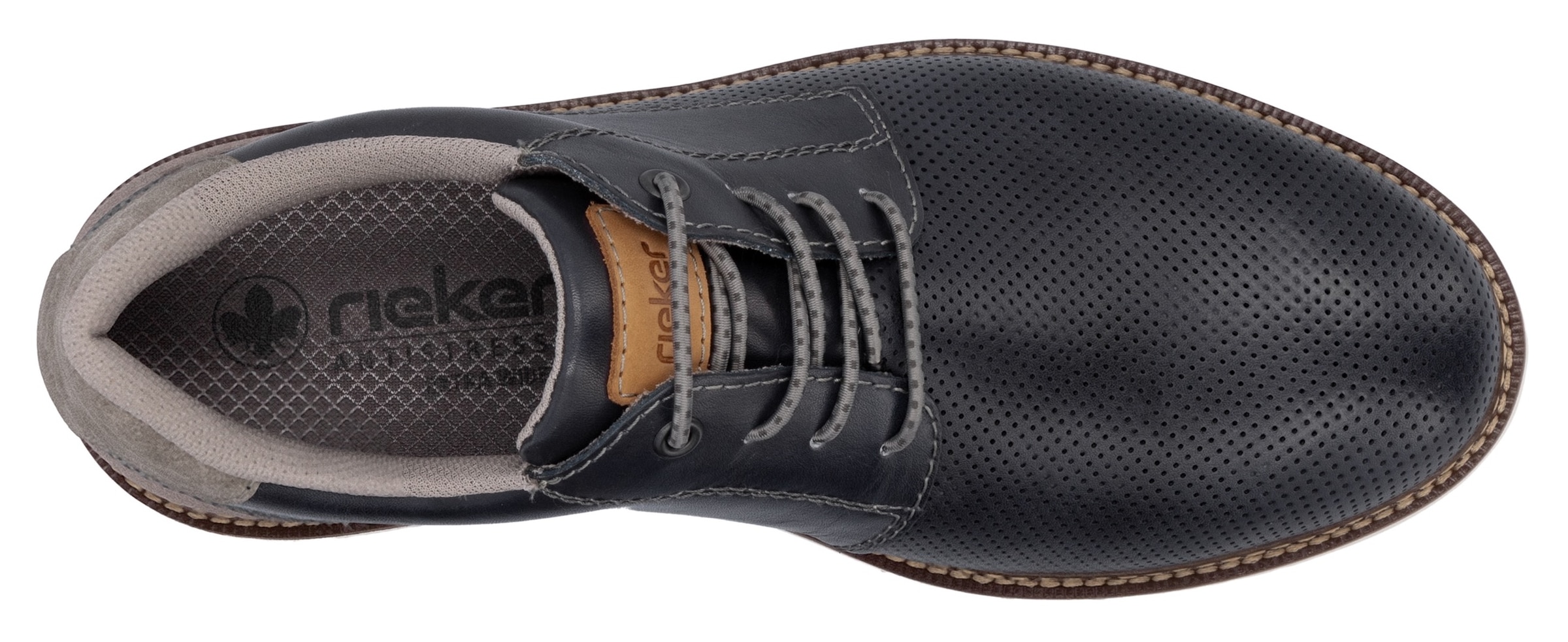 Rieker Schnürschuh, Halbschuh, Casual-Schnürer mit leichtem Einstieg dank Gummizug