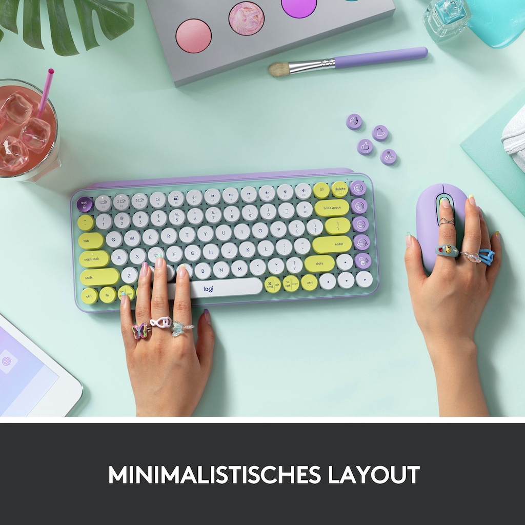 Logitech Tastatur »POP Keys«, (Multimedia-Tasten-Fn-Tasten-Easy-Switch)