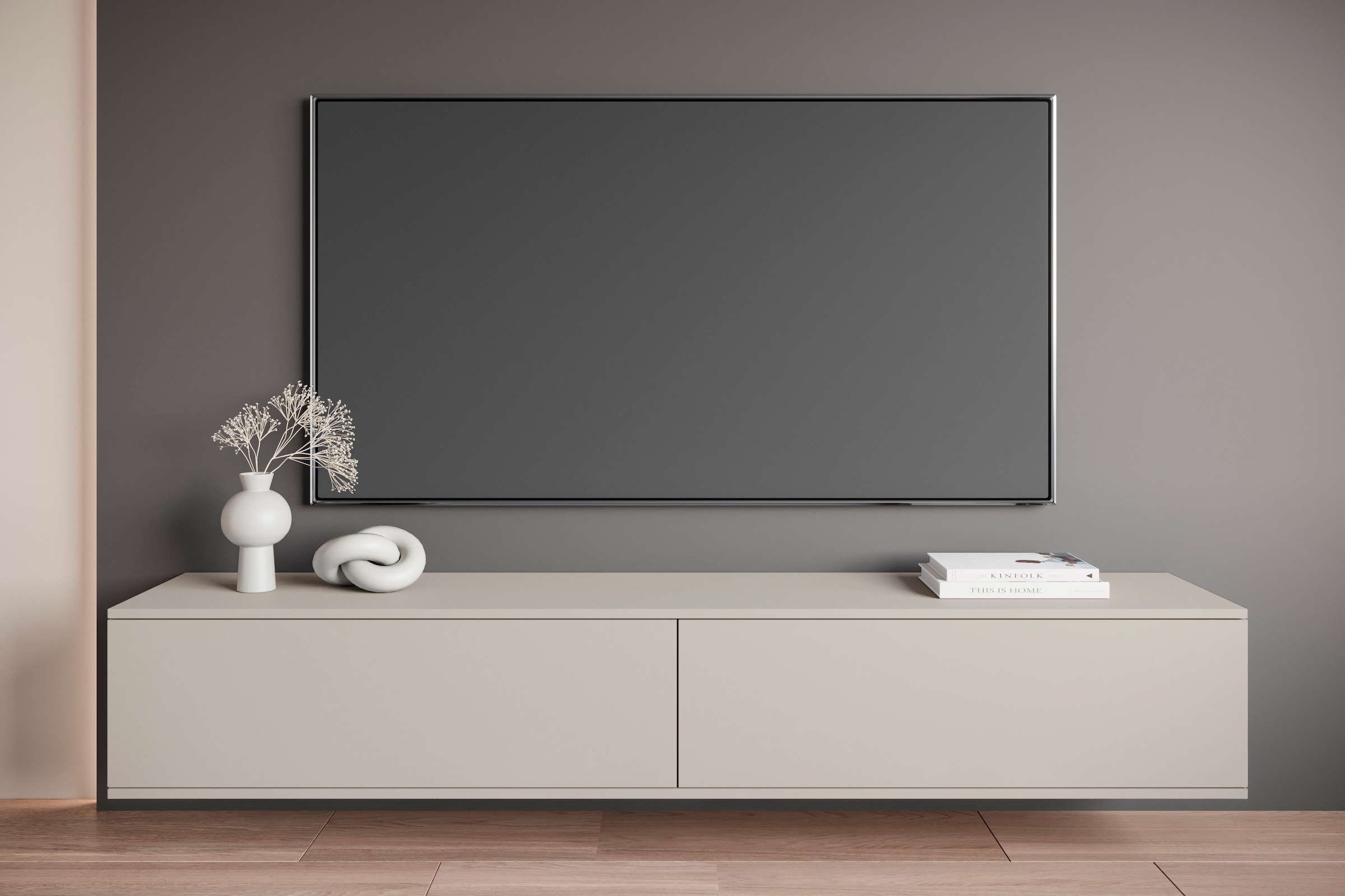 OTTO home Lowboard »Kenia« 1 Stk. tlg. 2 Klappen – flexibel hängend oder stehend montierbar