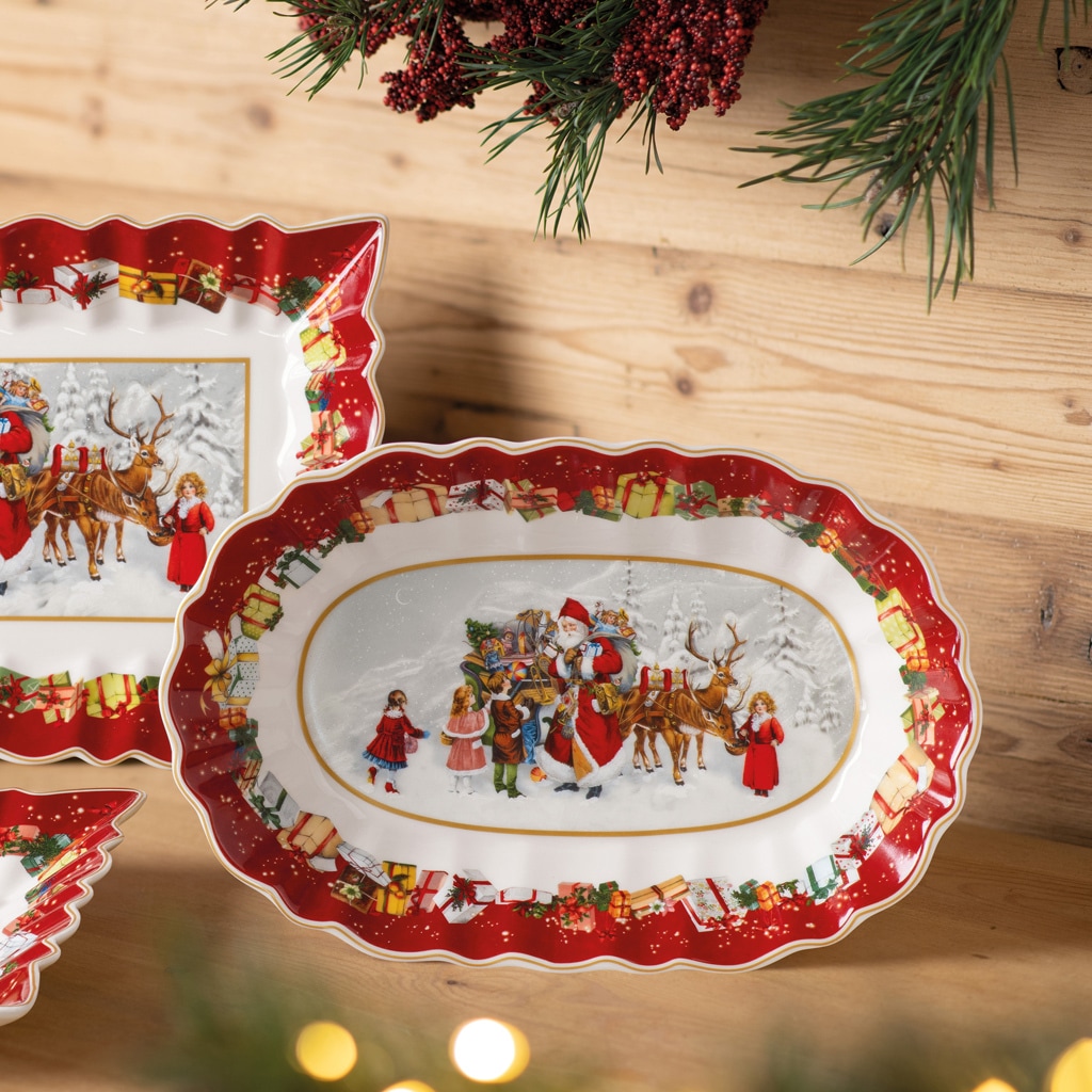 Villeroy & Boch Schale »Schale Santa und Kinder Toy's Fantasy 30 x 20 cm bunt«