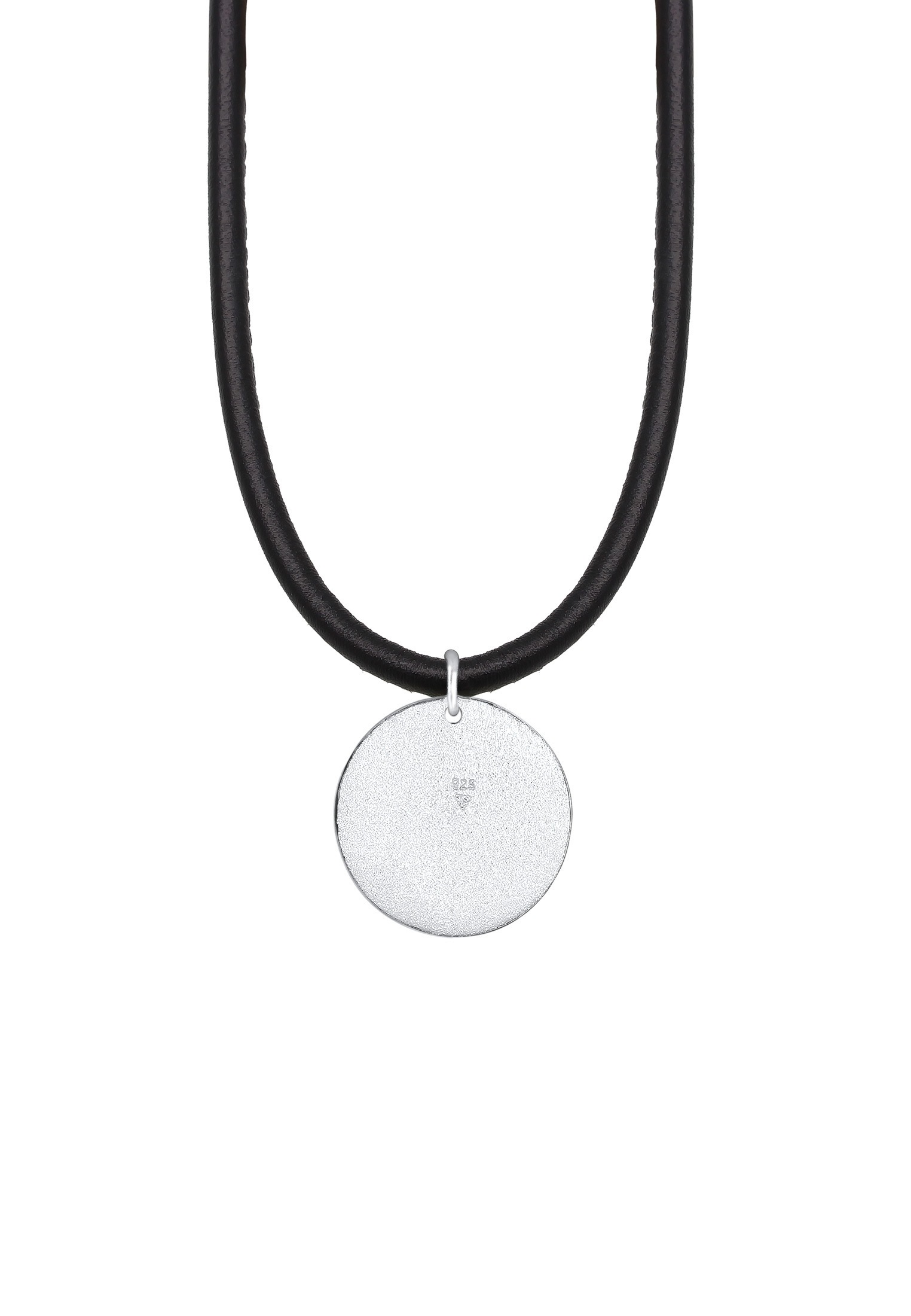 Kuzzoi Kette mit Anhänger »Halskette Lederband Anhänger Kompass 925 Sterling Silber«