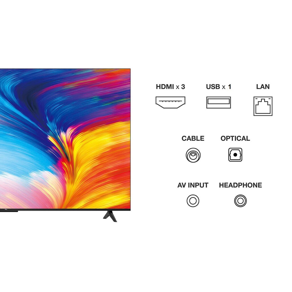 TCL LED-Fernseher »50P631X1«, 126 cm/50 Zoll, 4K Ultra HD, Android TV-Google TV-Smart-TV, HDR10, 60Hz Motion Clarity, Metallgehäuse