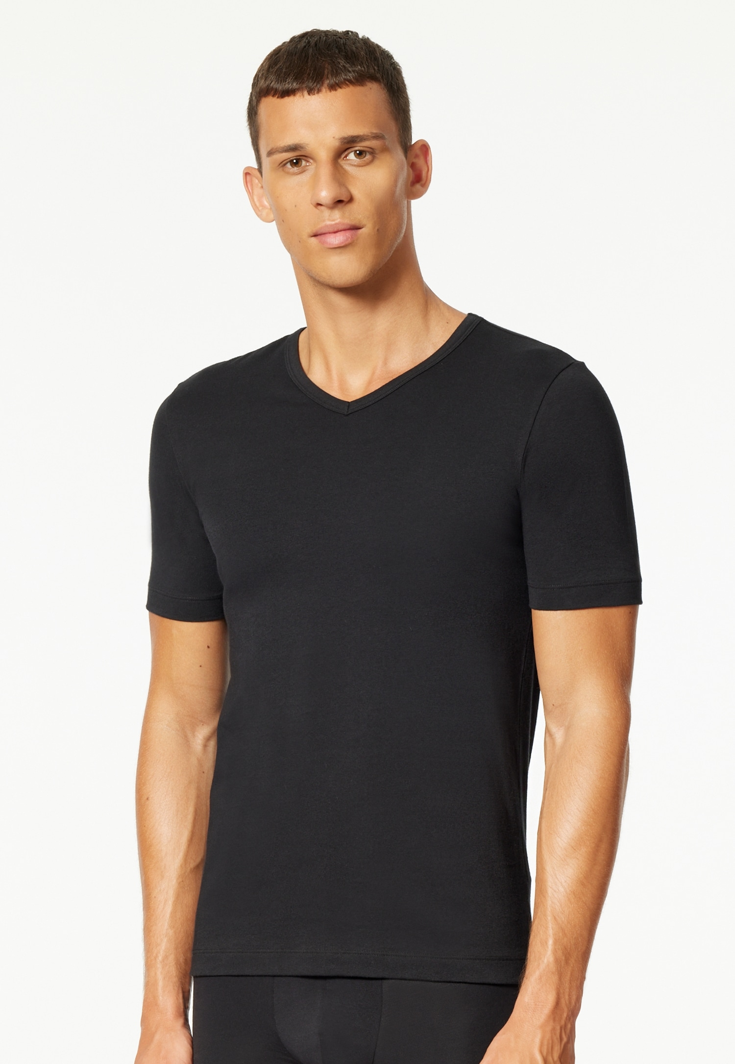 uncover by SCHIESSER V-Shirt »UNCOVER Cotton«, (2er Pack), V-Neck, Kurzarm, Multipack, Cotton-Mix, elastisch
