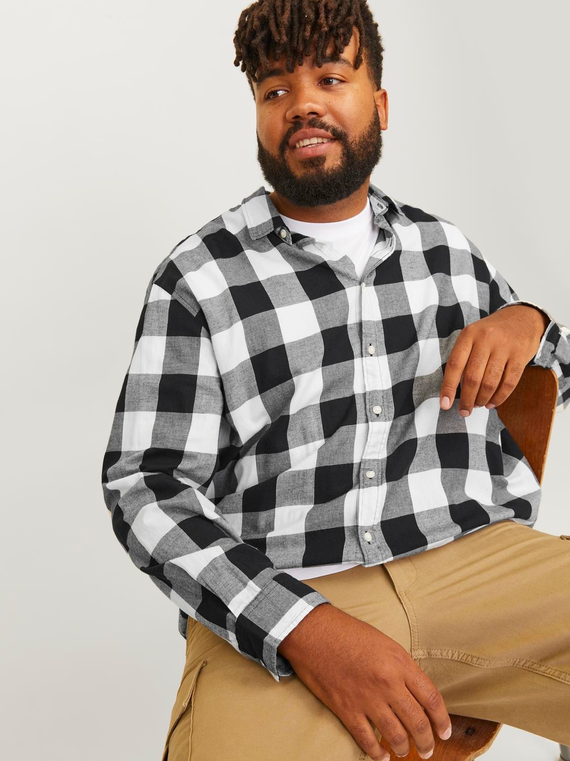 Jack & Jones PlusSize Karohemd »JJEGINGHAM TWILL SHIRT L/S NOOS PLS«