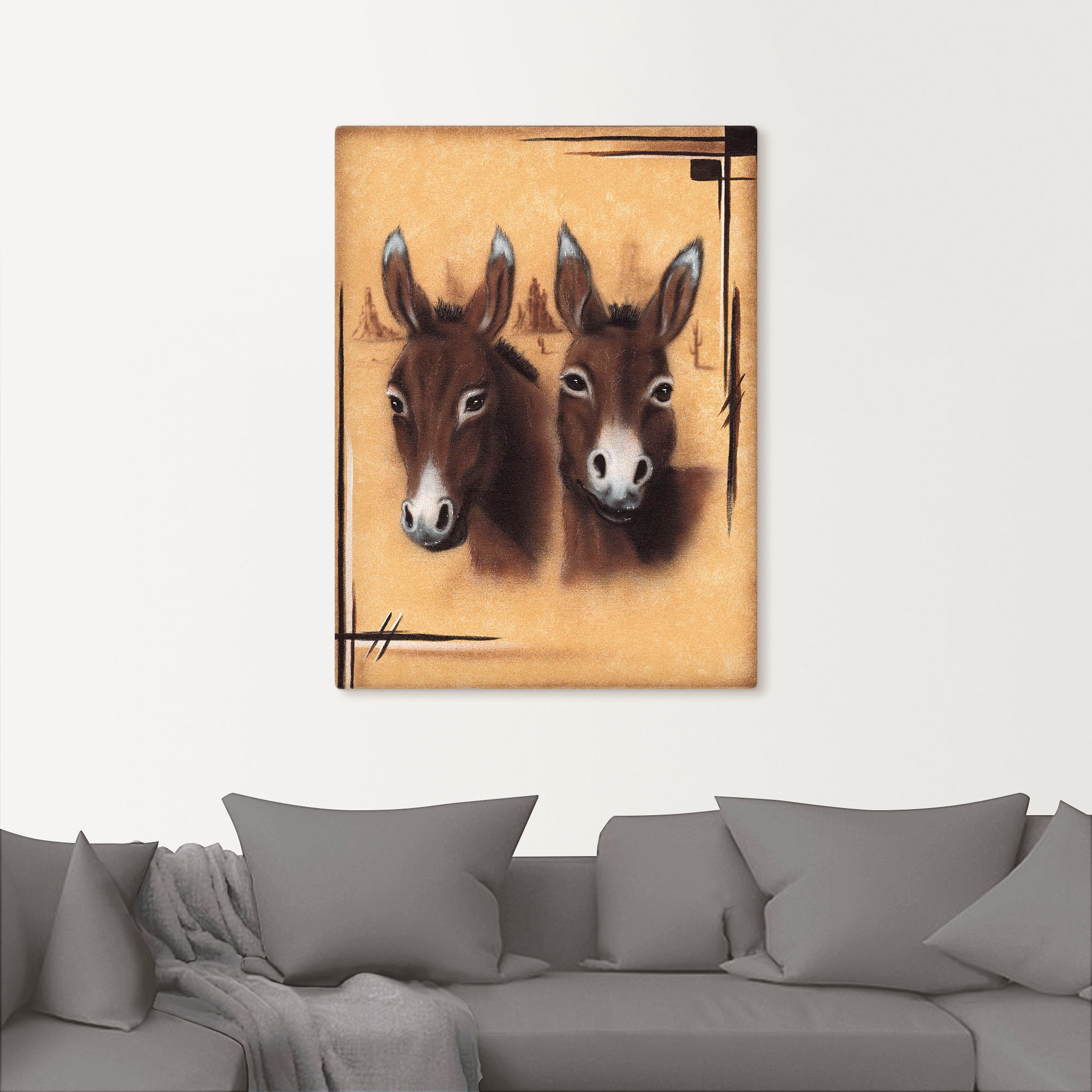 Artland Wandbild »Esel«, Esel Bilder, (1 St.), als Alubild, Leinwandbild, Wandaufkleber oder Poster in versch. Größen