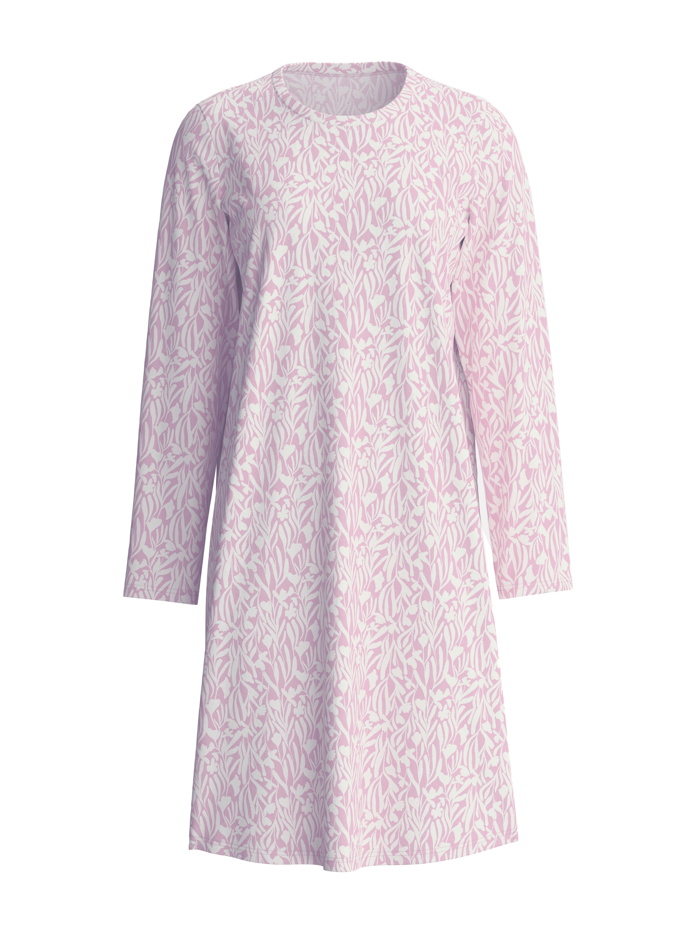 CALIDA Nachthemd »Blooming Nights« Ohne Taschen Allover-Print, Pure Cotton, Langarm, atmungsaktiv, weich