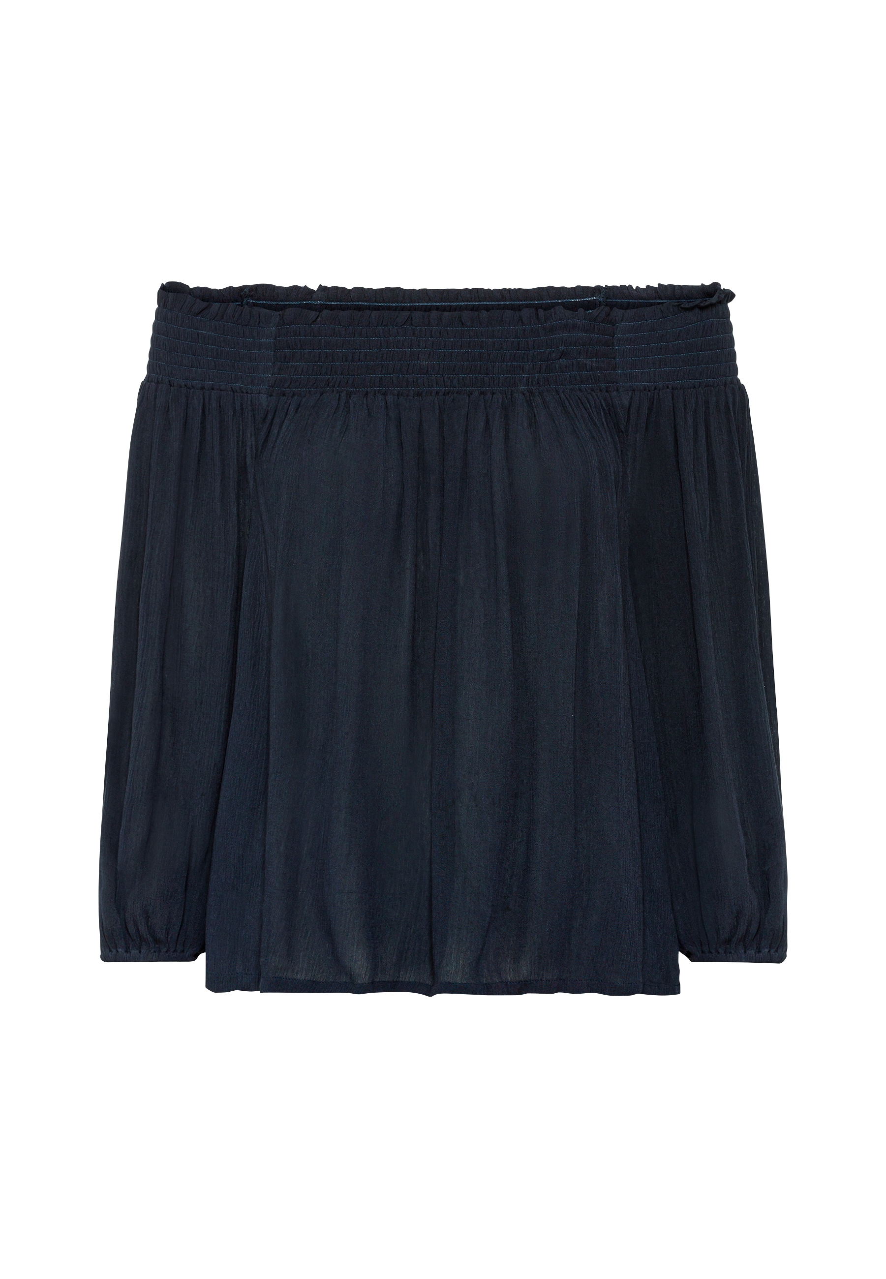 LASCANA Carmenbluse, in leichter Crinkle-Optik, Damenbluse, schulterfrei