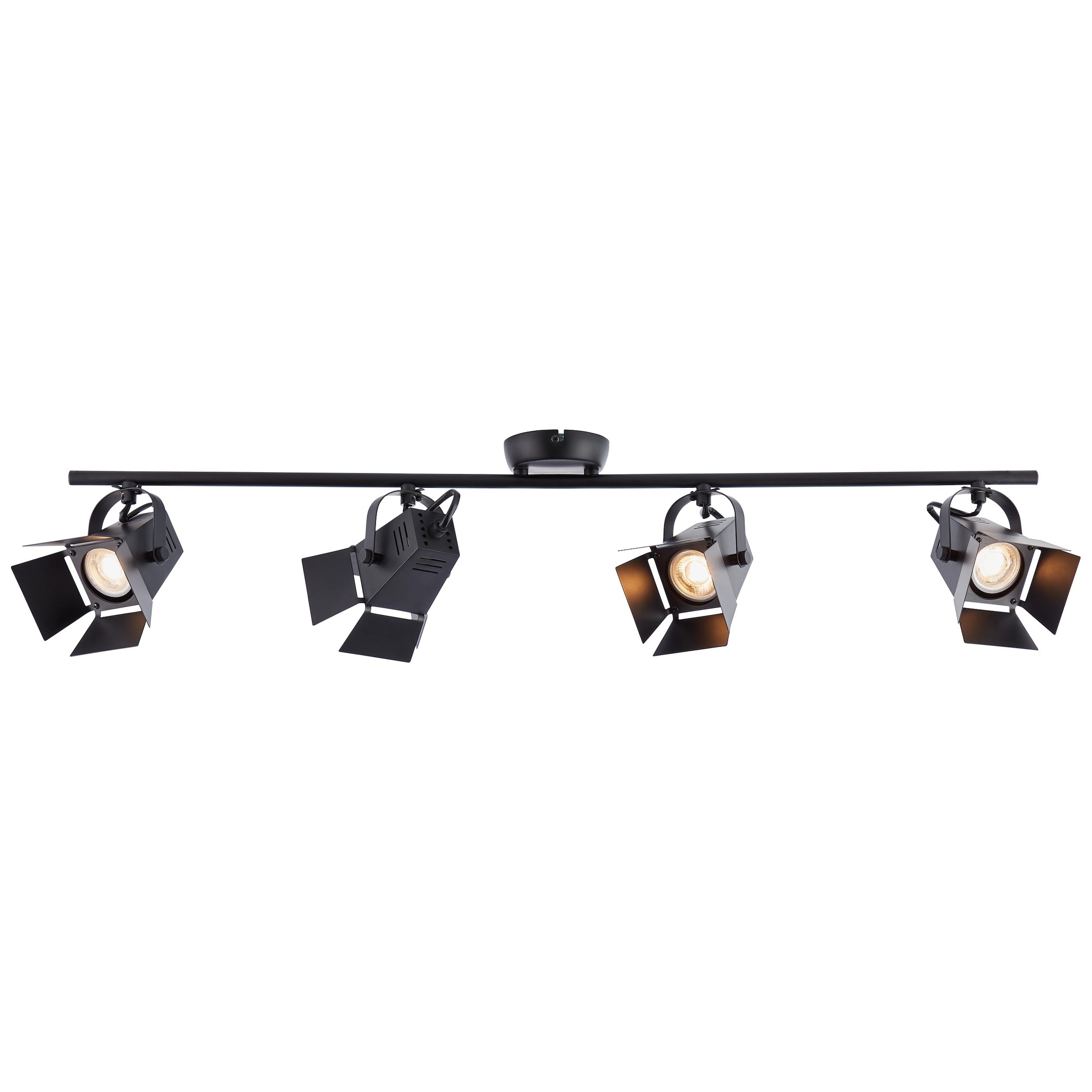 Brilliant Deckenstrahler »Movie«, 4 flammig, Leuchtmittel GU10 | LED wechselbar, LED Spotrohr 4flg schwarz matt