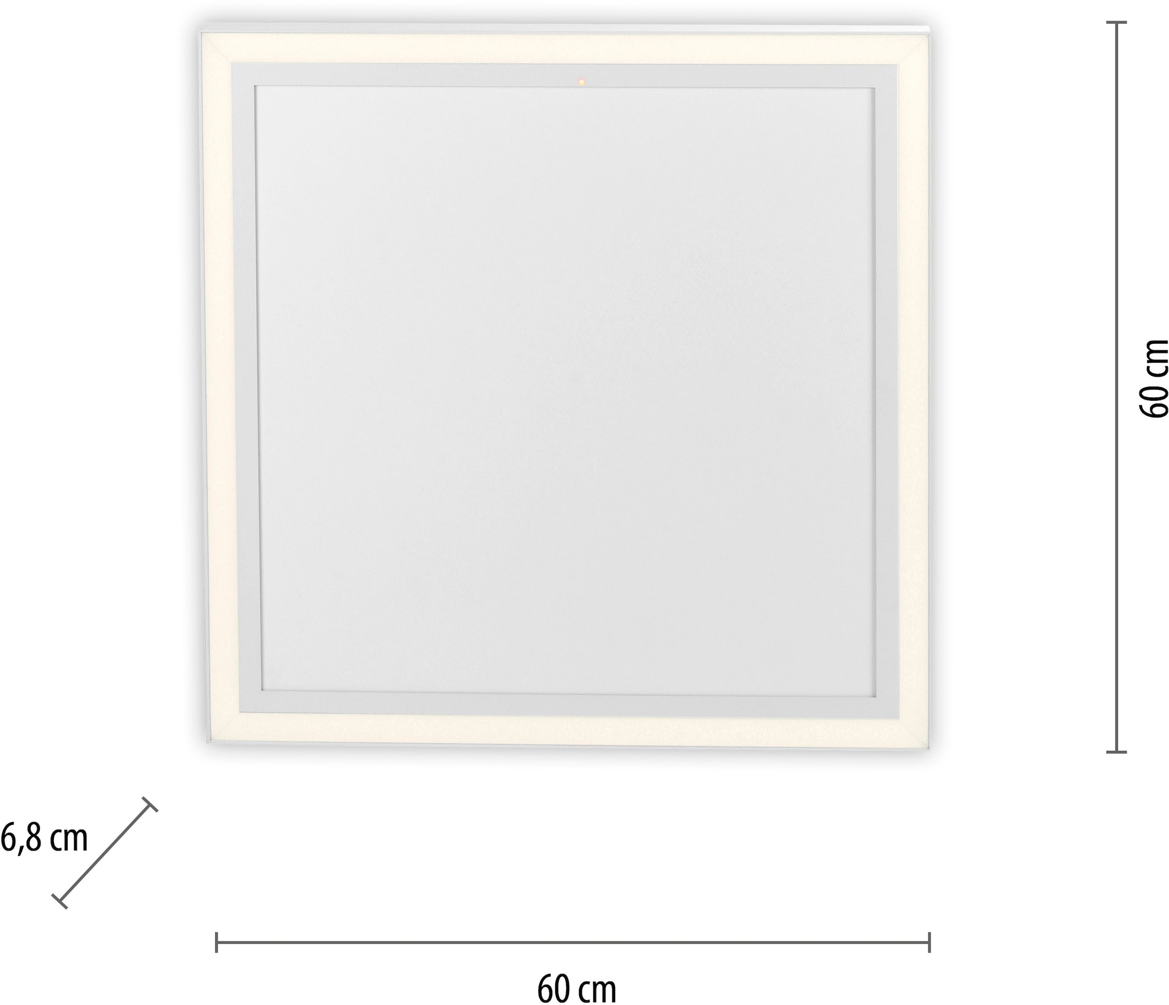 JUST LIGHT Deckenleuchte »BEROA«, 1 flammig, Leuchtmittel LED-Board | LED fest integriert, Deckenpanel mit IR-Heizung 450W, Funk Fernbed., Funkthermostat