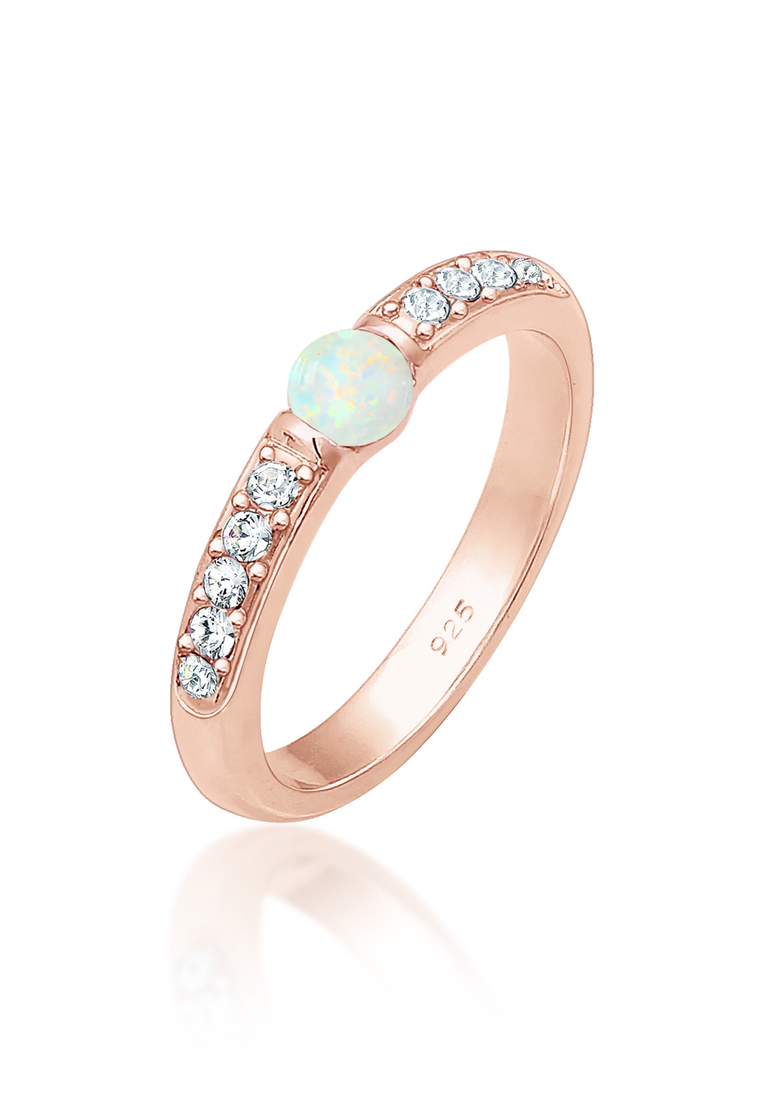 Trauring »Ring Opal Kristalle 925er Sterling Silber«