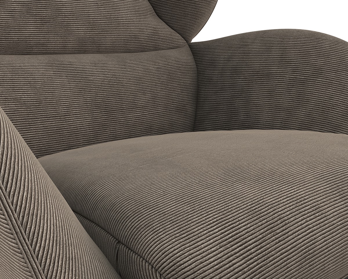 FLEXLUX Ohrensessel »Adria Designsessel, Loungesessel,«, Stil & Komfort, organische Form, Fuß Holz schwarz