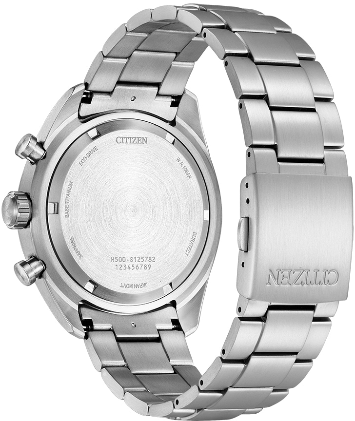 Citizen Chronograph, Armbanduhr, Herrenuhr, Solar, Stoppfunktion, Titan, Saphirglas