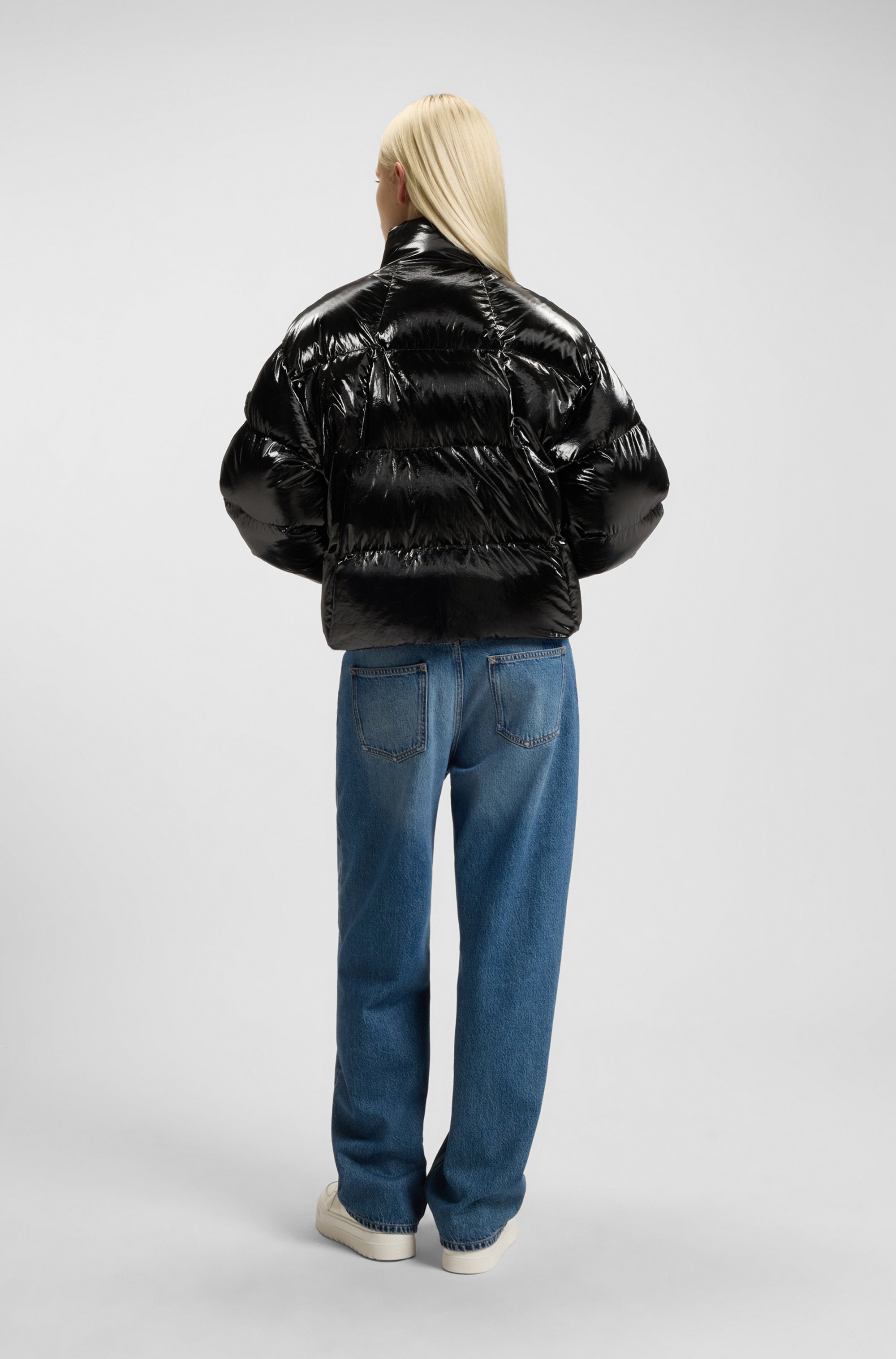 HUGO Blue Steppjacke »Fiorella« in verkürzter Länge, Kordelzug im Saum